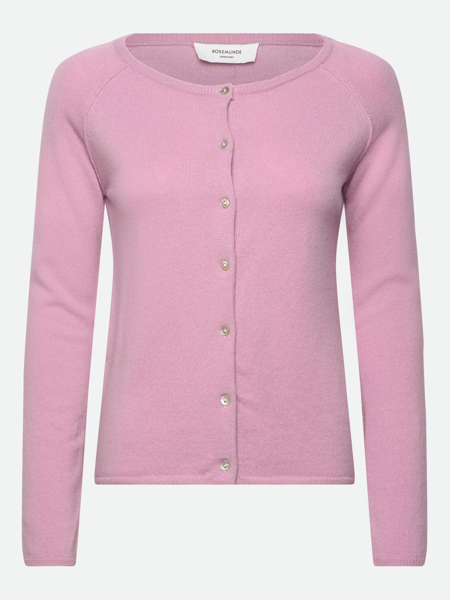 RWLaica kasjmier vest met lange mouwen, ronde hals en raglanmouwen