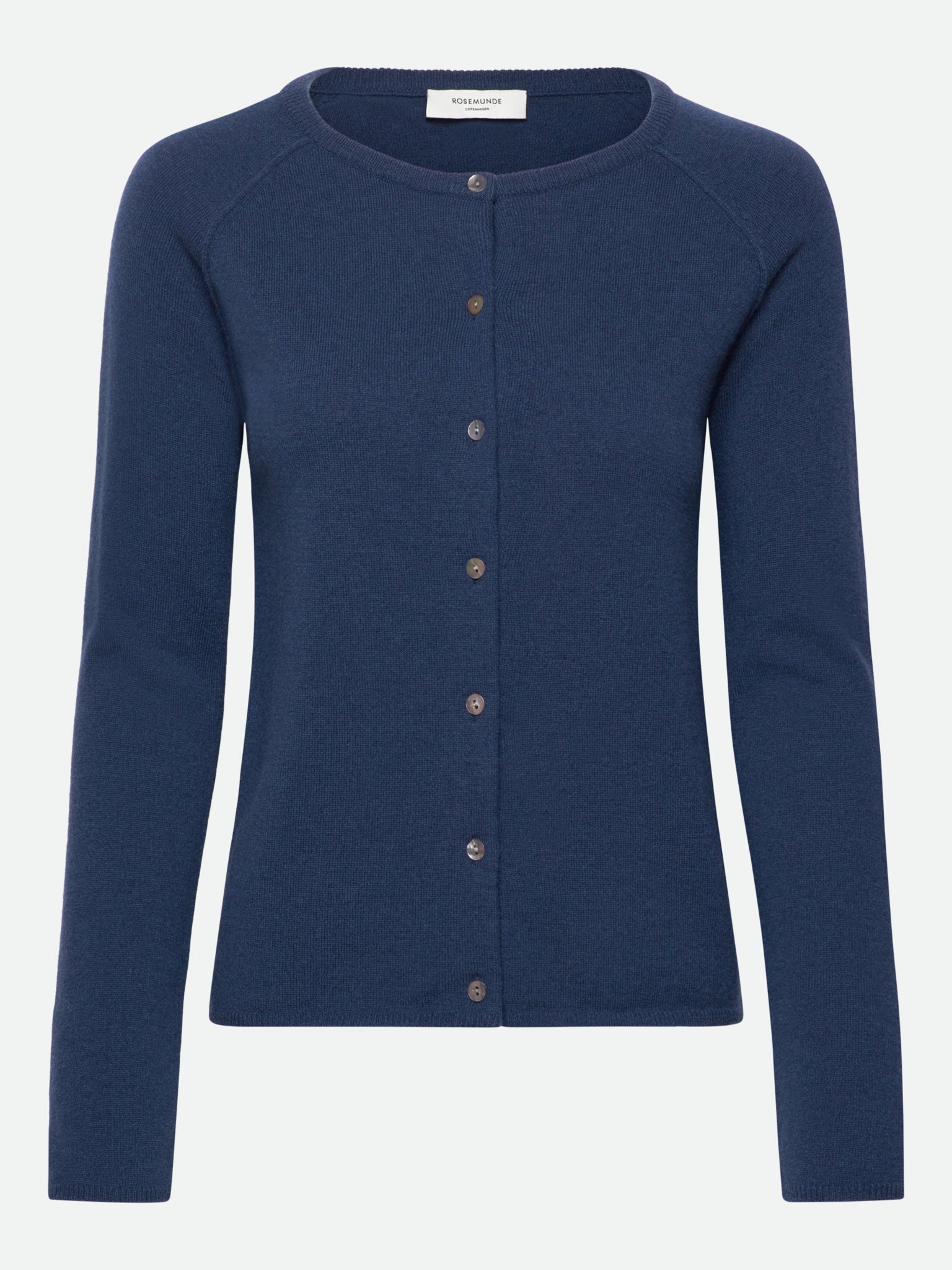 RWLaica kasjmier vest met lange mouwen, ronde hals en raglanmouwen