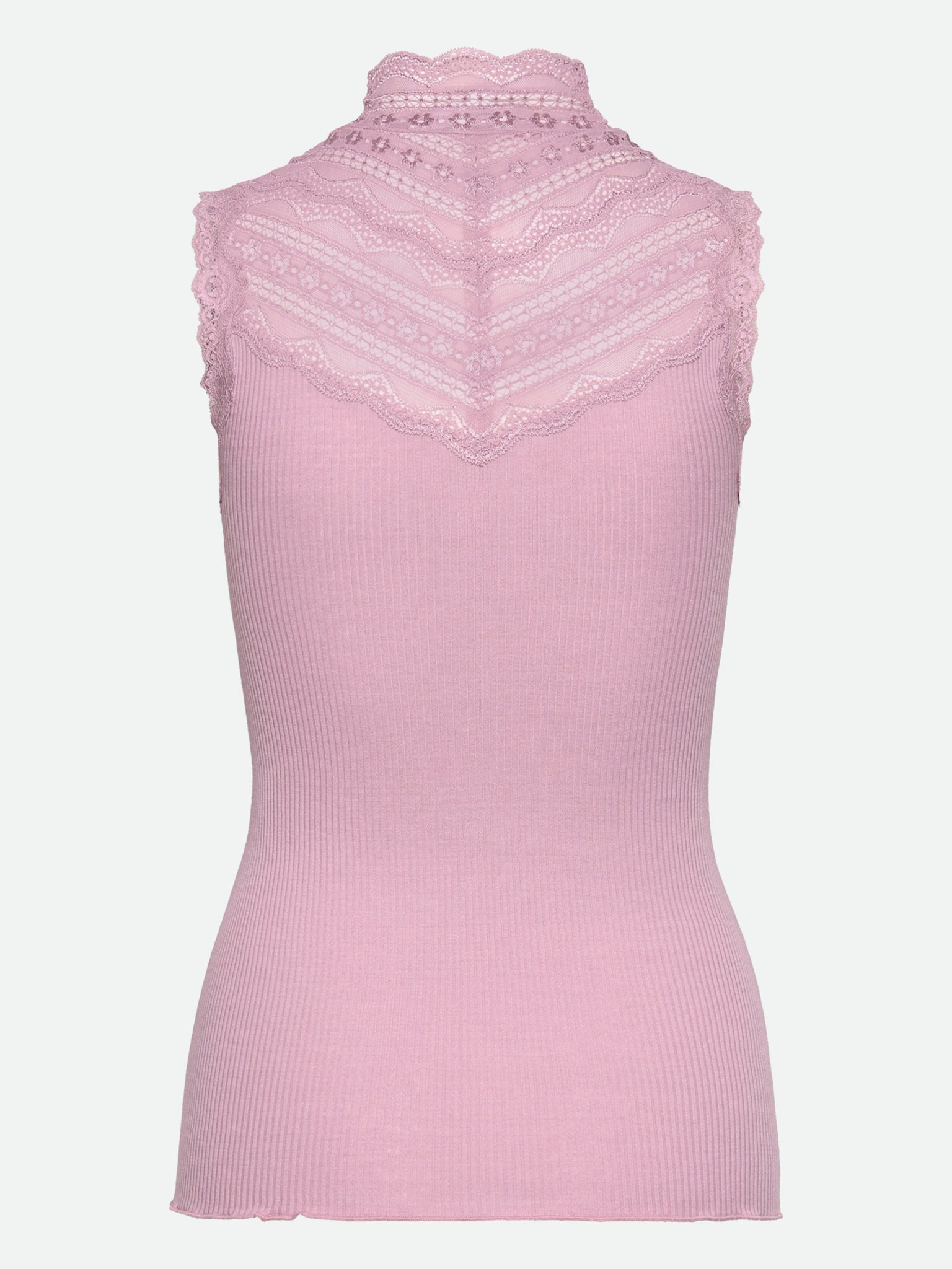 RWBenita Silk SL Turtleneck Lace Top TOP Rosemunde Woman