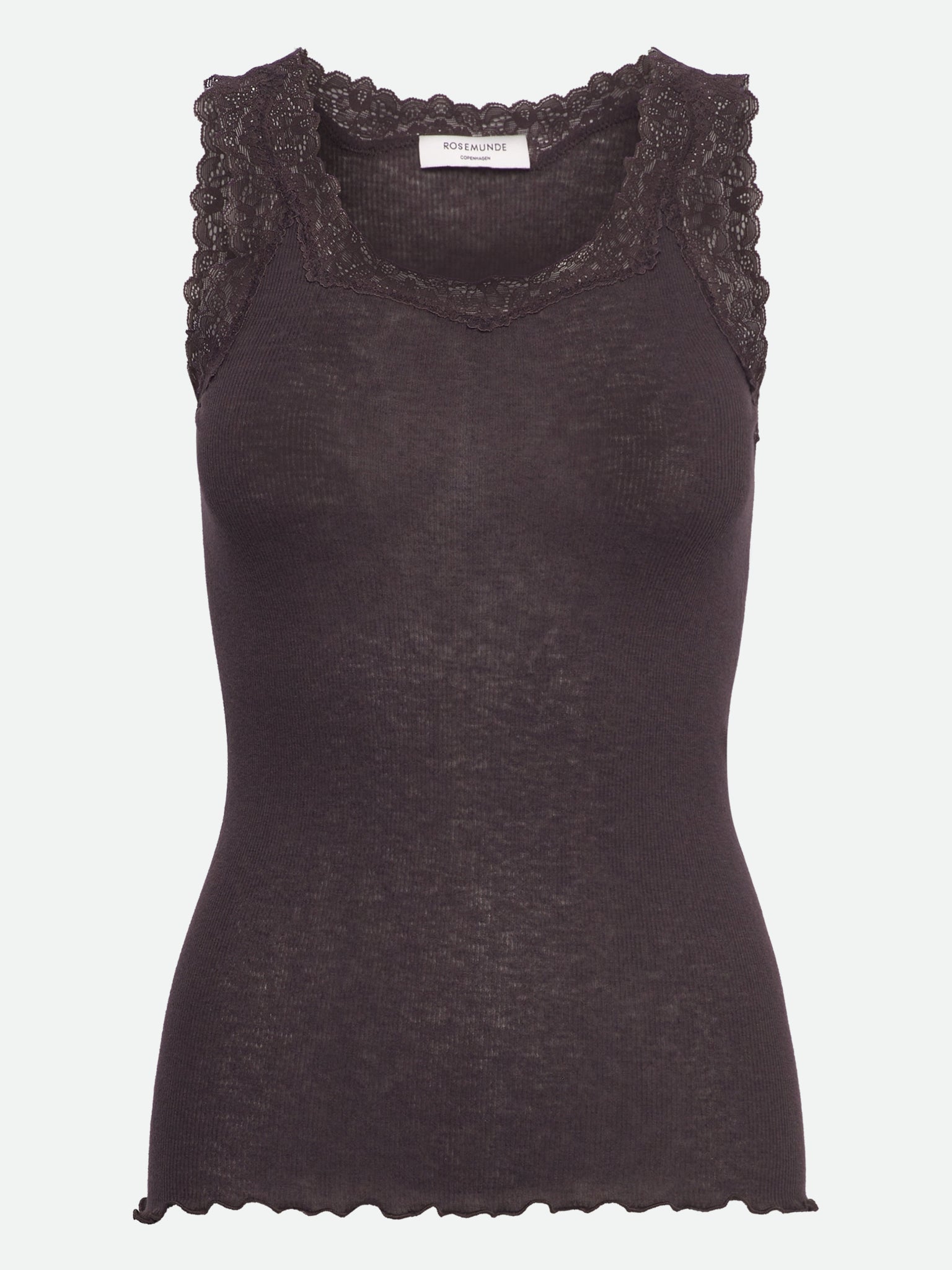 RWBurlington Wool SL Lace Top Top Rosemunde Woman XS ganache