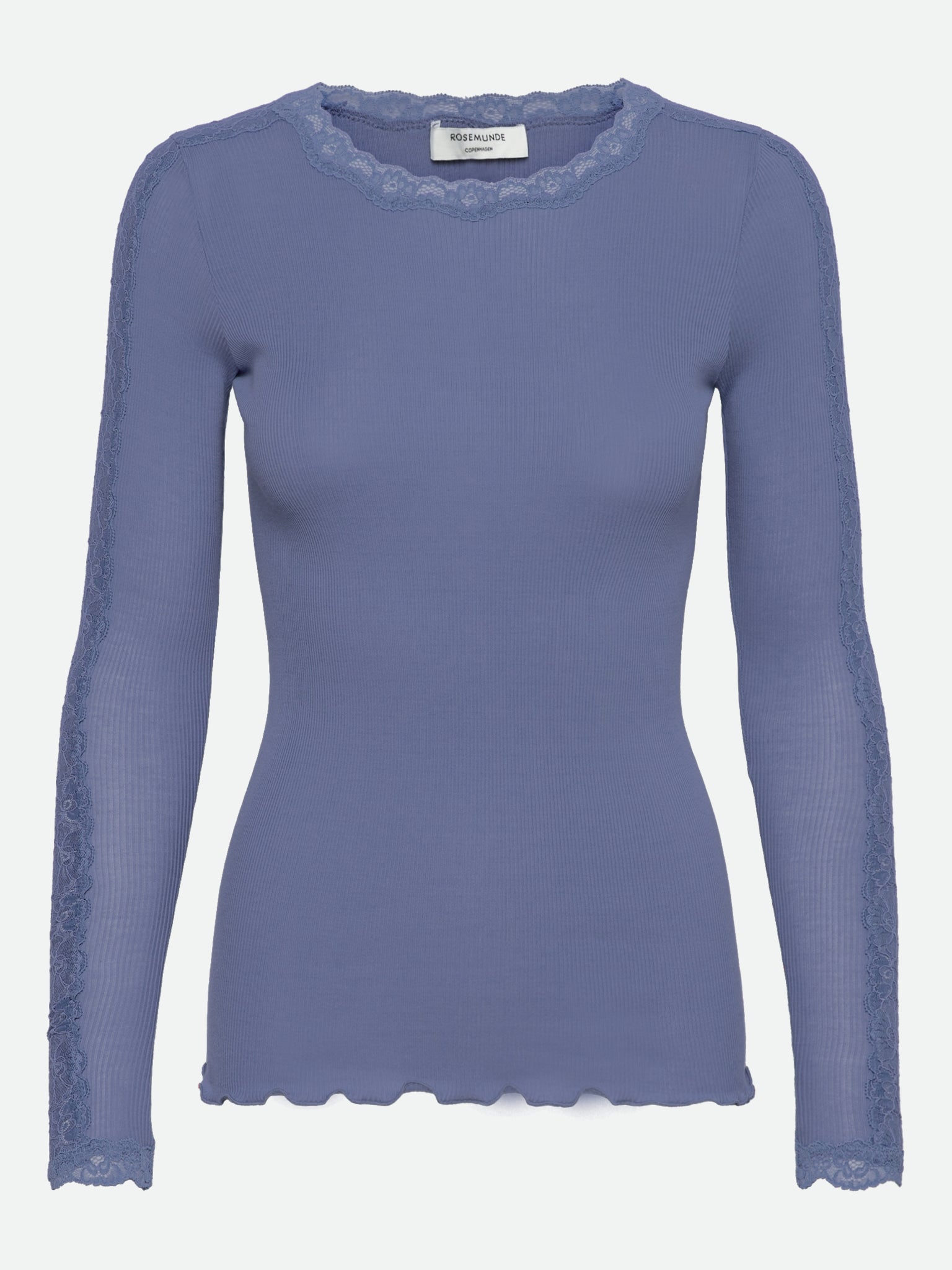RWBernadine Organic Long Sleeve O-neck Lace T-shirt T-SHIRT LS Rosemunde Woman XS infinity