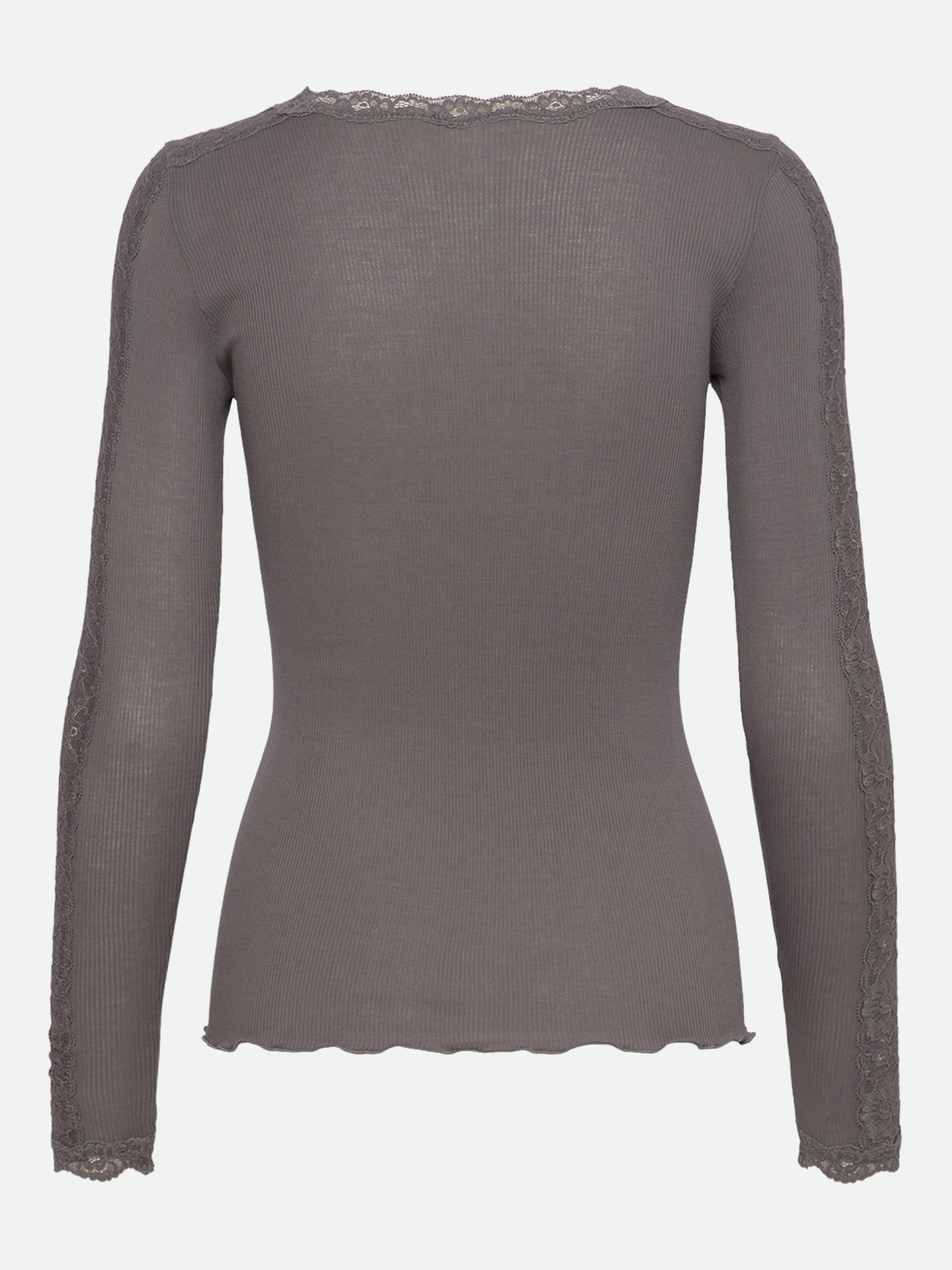 RWBernadine Organic Long Sleeve O-neck Lace T-shirt T-SHIRT LS Rosemunde Woman