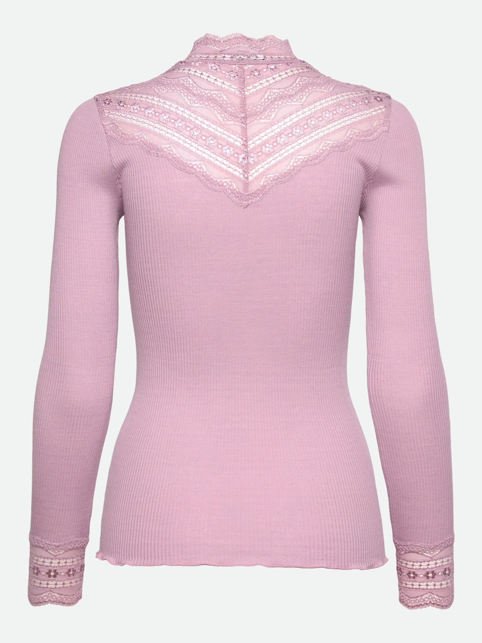 RWBenita Silk LS Lace T-neck T-shirt T-SHIRT LS Rosemunde Woman