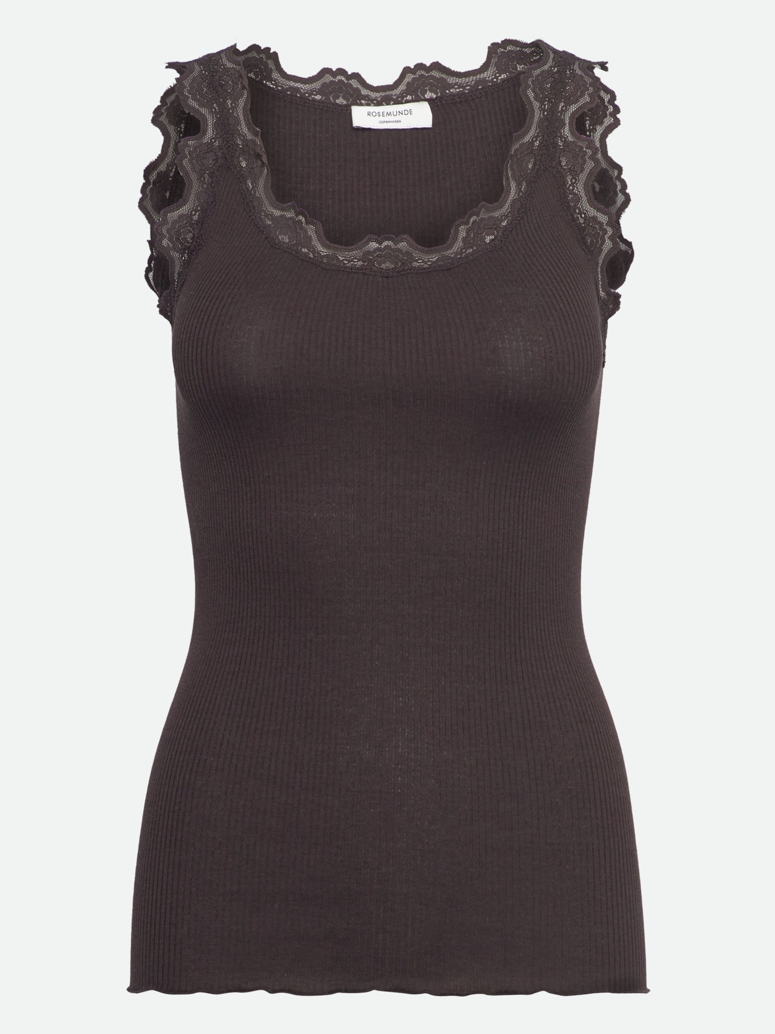 RWBabette Silk SL U-neck Long Lace Top