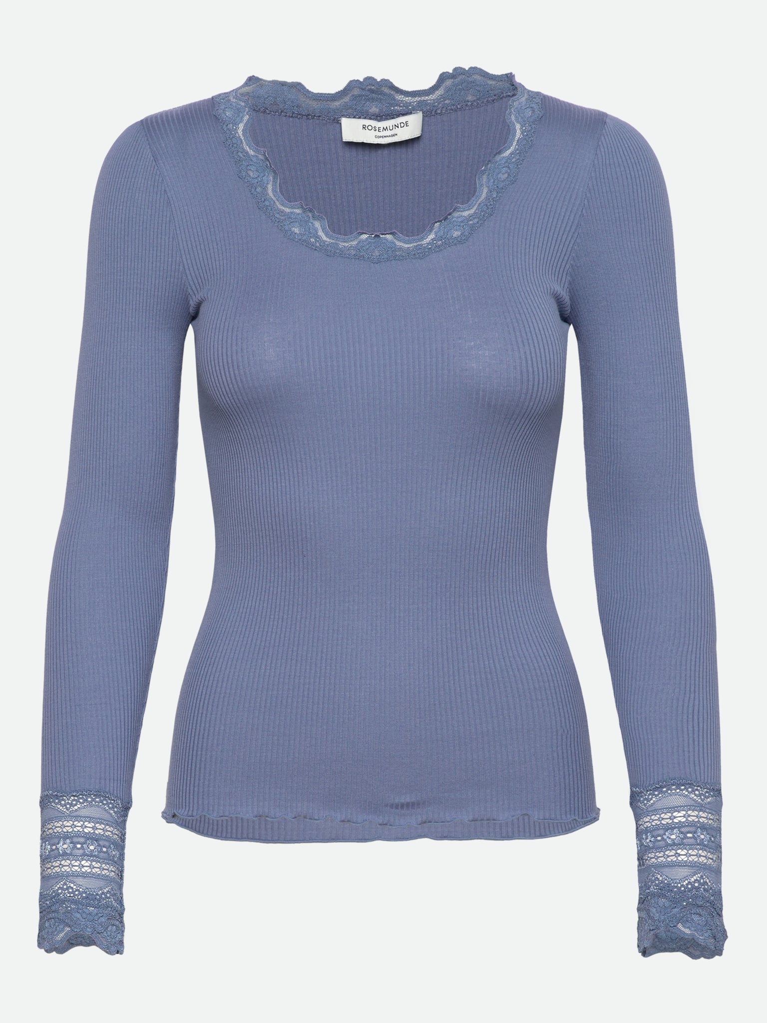 RWBenita Silk LS O-neck Lace T-shirt T-SHIRT LS Rosemunde Woman L infinity