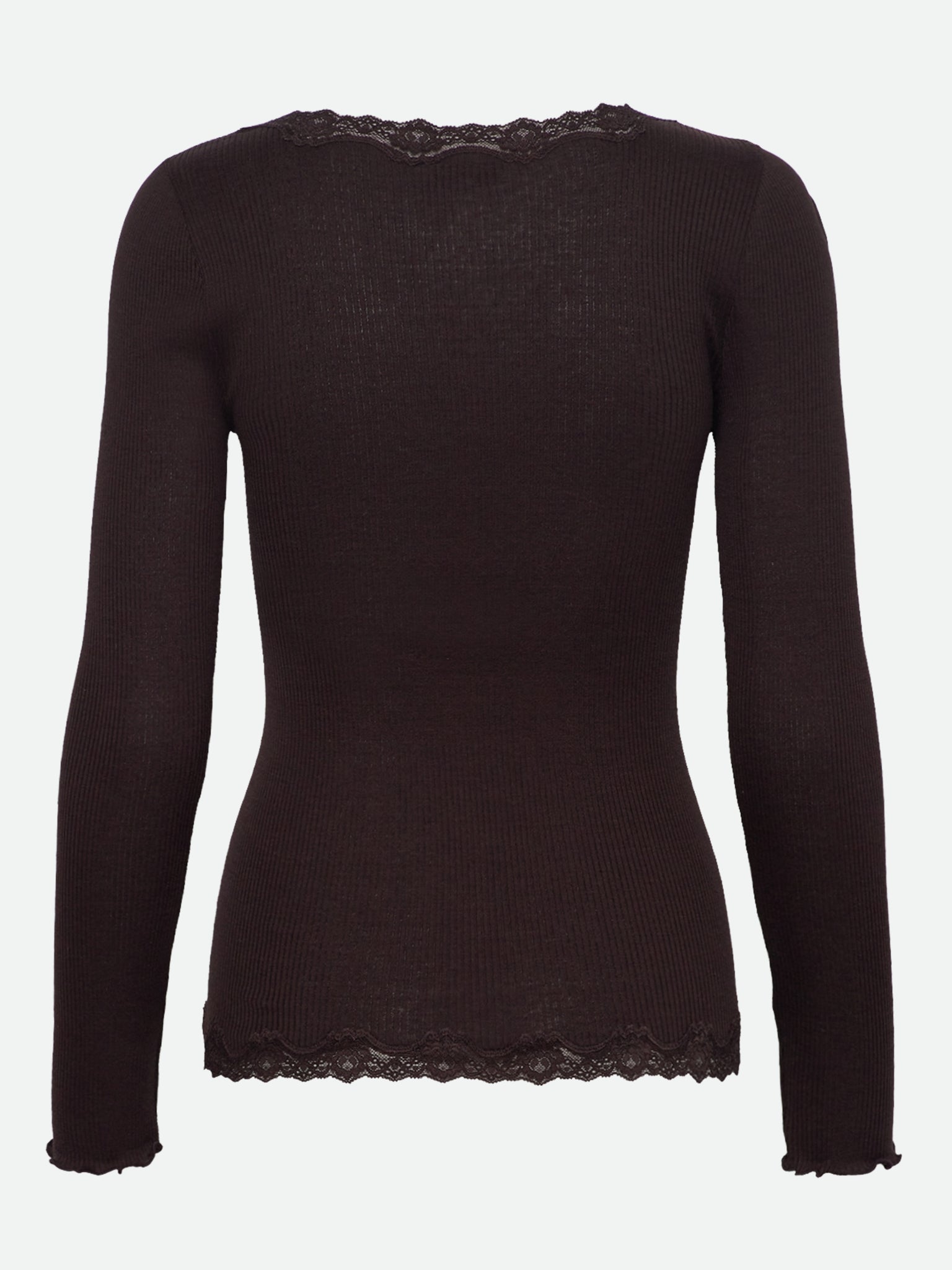 RWBabette Silk LS V-neck Lace Cardigan Cardigan Rosemunde Woman