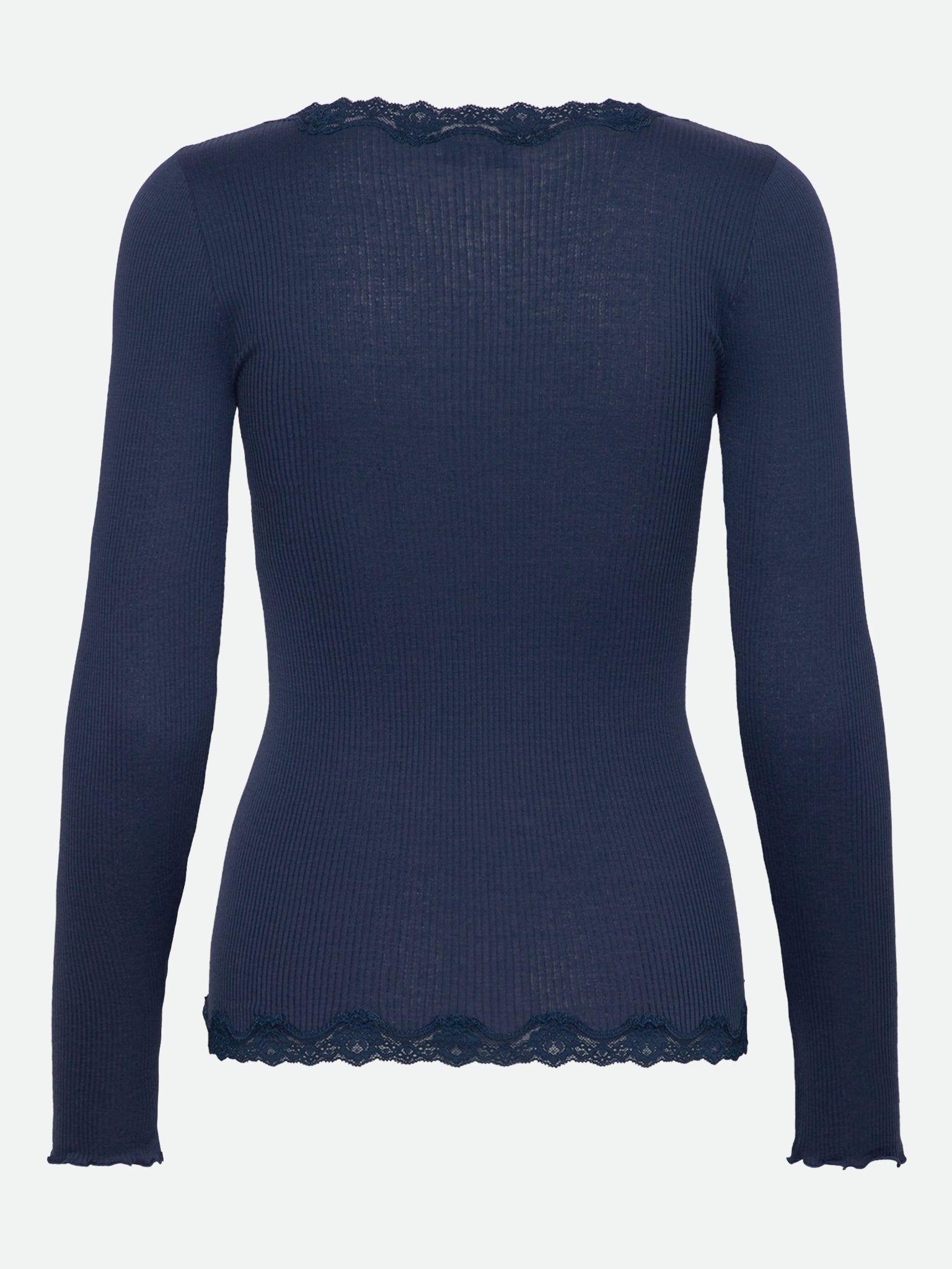 RWBabette Silk LS V-neck Lace Cardigan Cardigan Rosemunde Woman