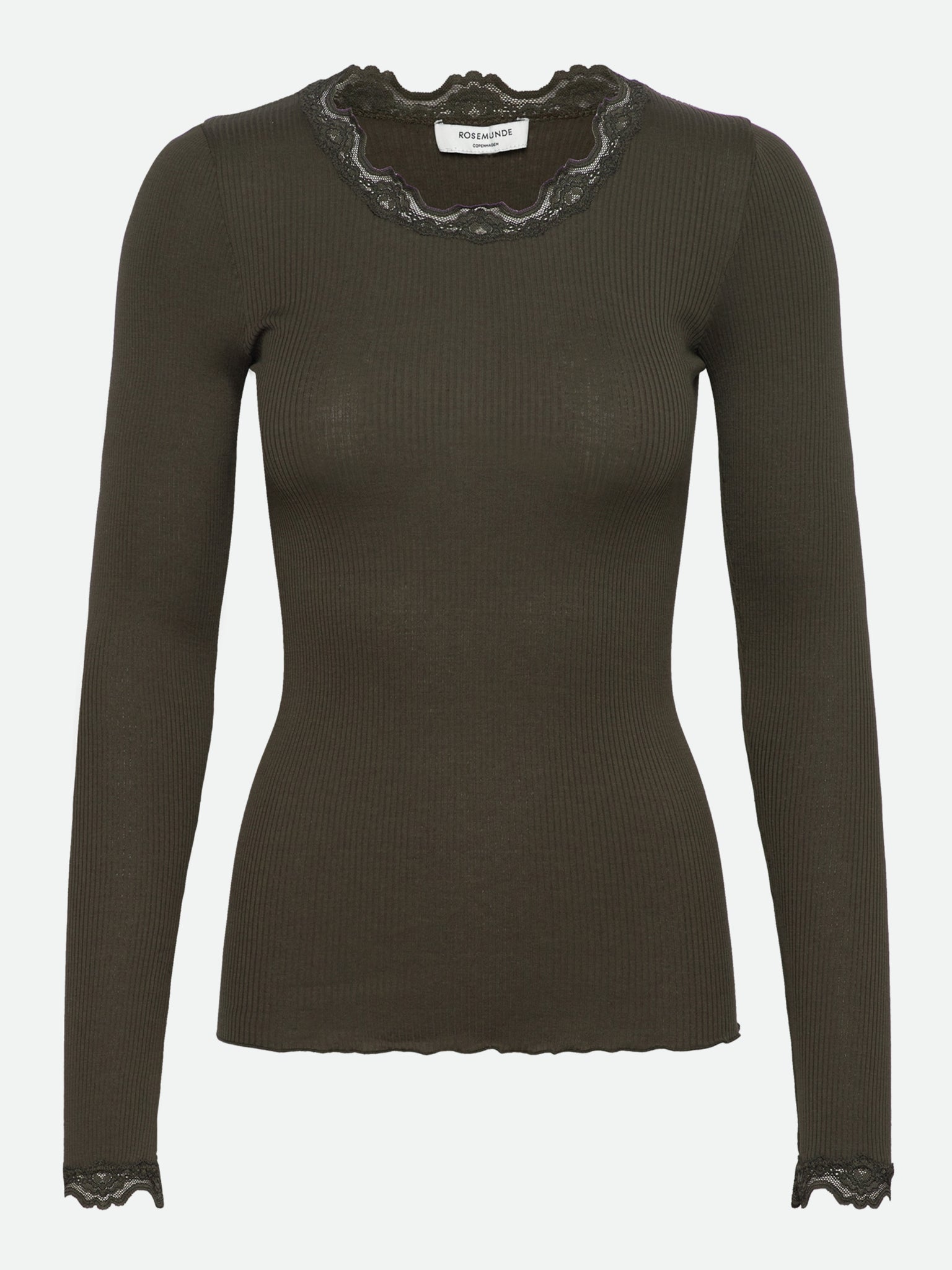 RWBabette Silk LS Lace T-shirt T-shirt Rosemunde Woman XS forrest night