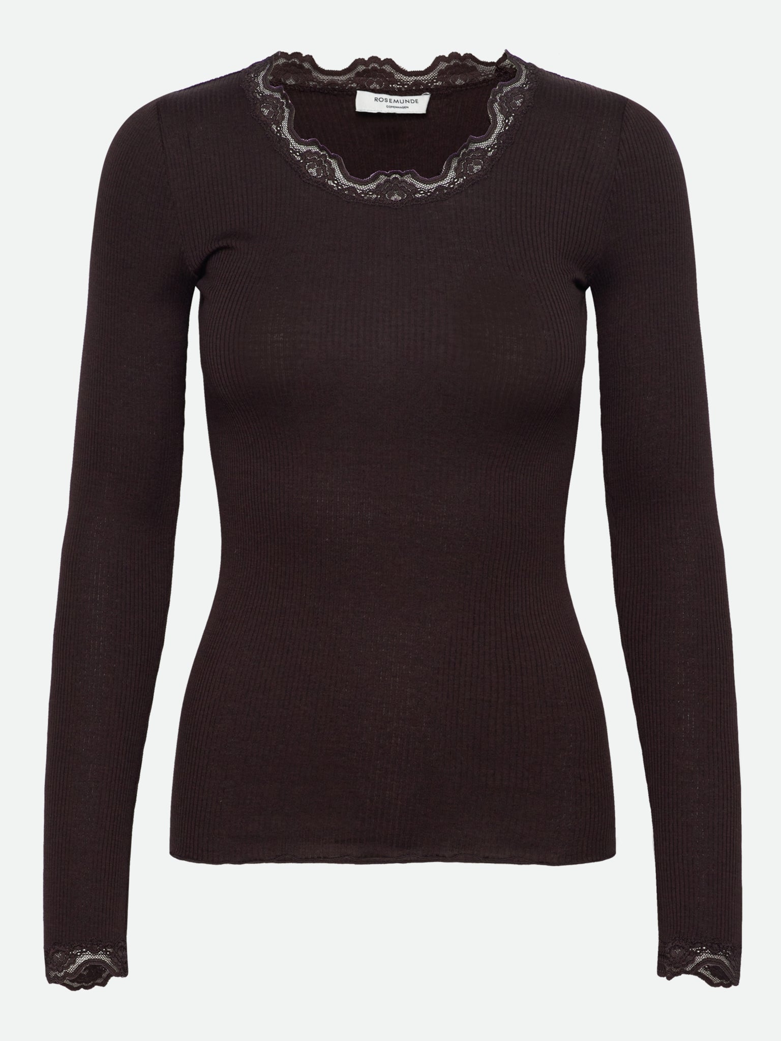 RWBabette Silk LS Lace T-shirt T-shirt Rosemunde Woman XS ganache