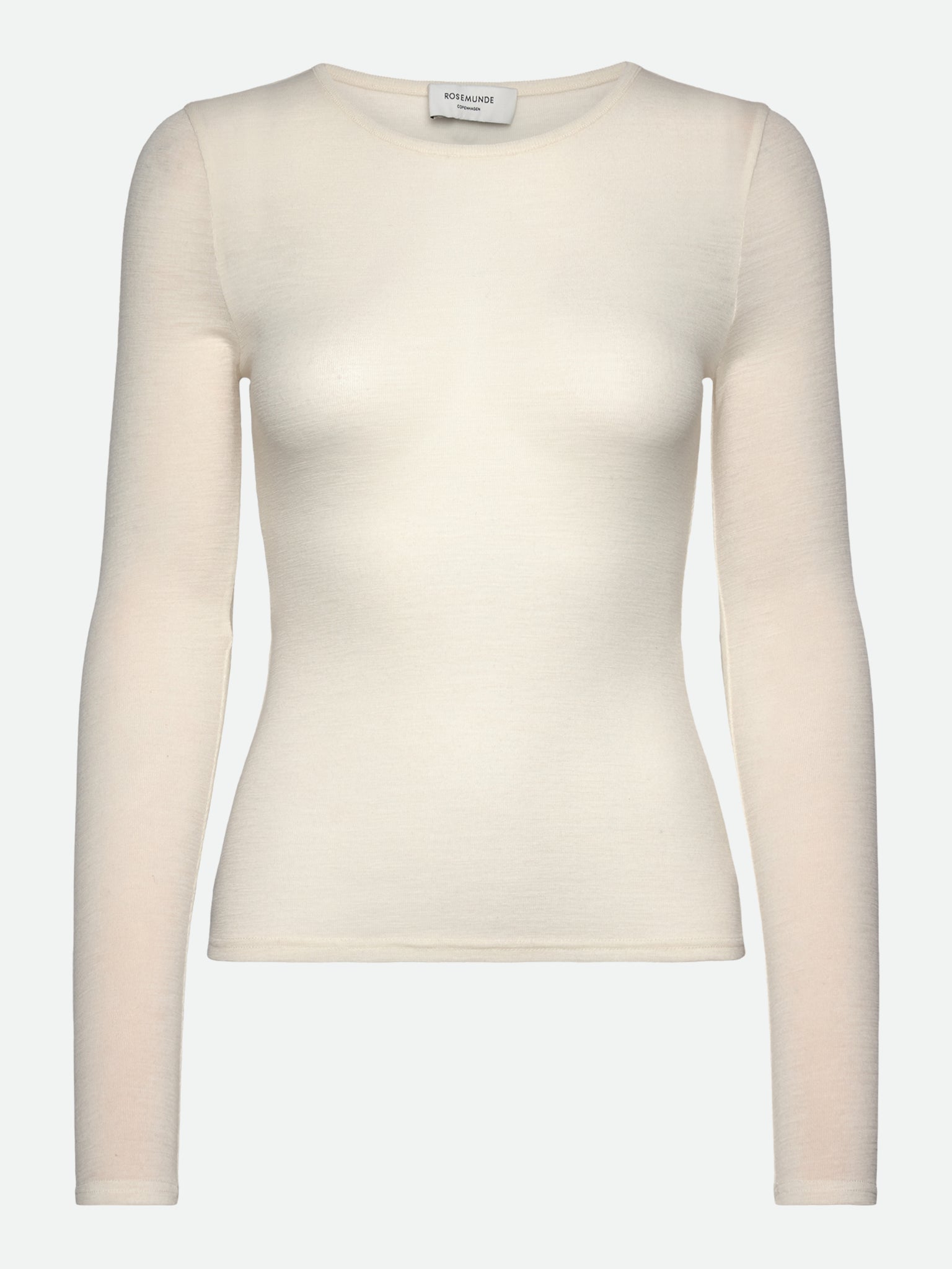 RWSara Cashmere Blend LS T-shirt T-SHIRT LS Rosemunde Woman XS cloud dancer