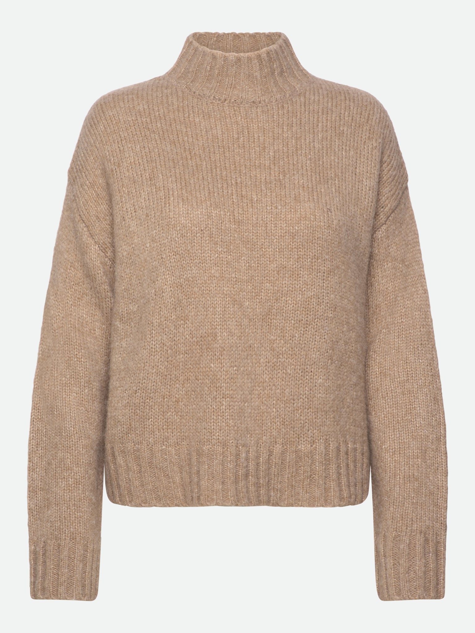 RWTulip Wool Blend LS Turtleneck Plain Pullover PULLOVER Rosemunde Woman XS silver mink melange