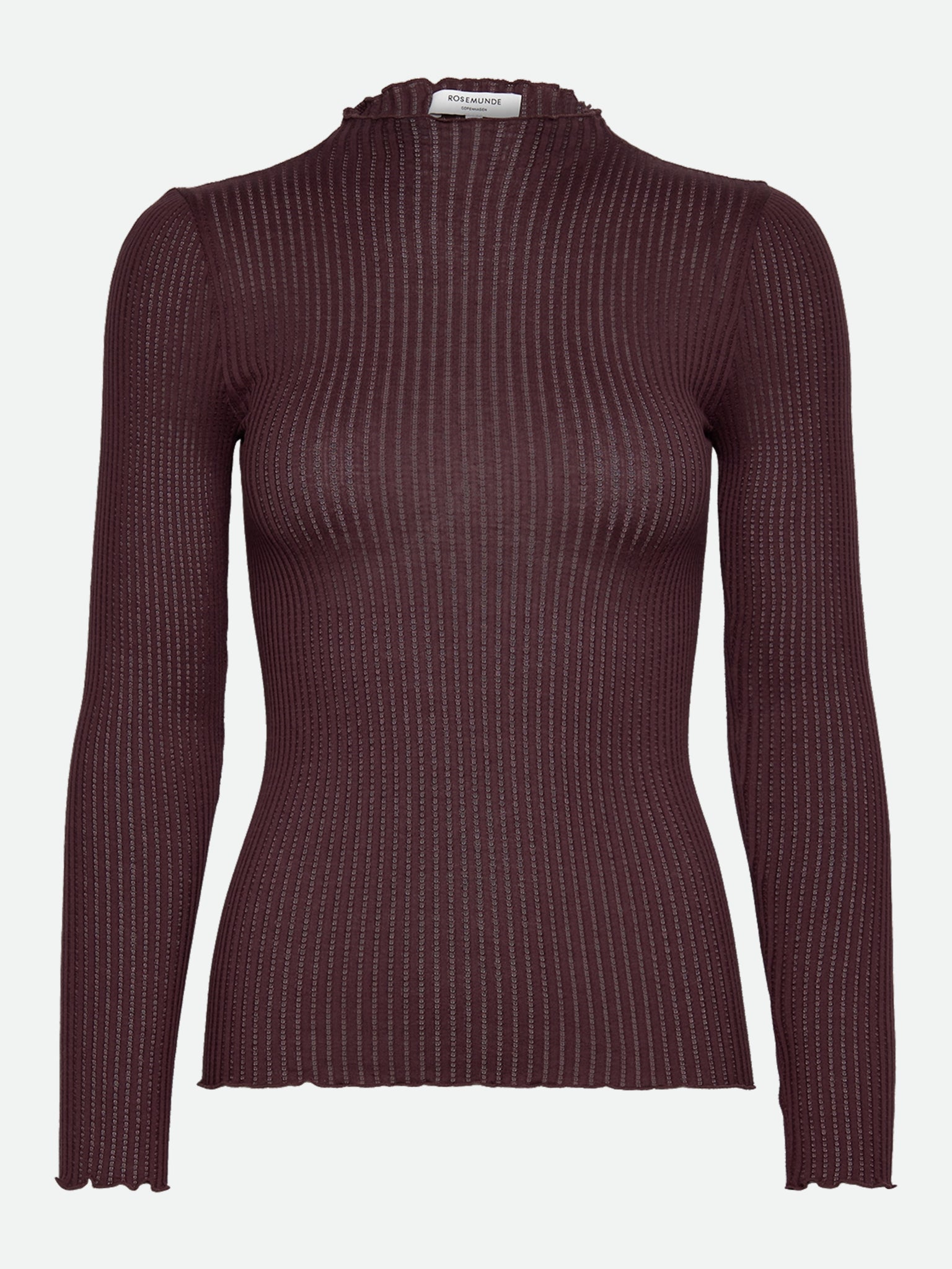 RWBelize Silk LS T-neck T-shirt T-SHIRT LS Rosemunde Woman XS fudge