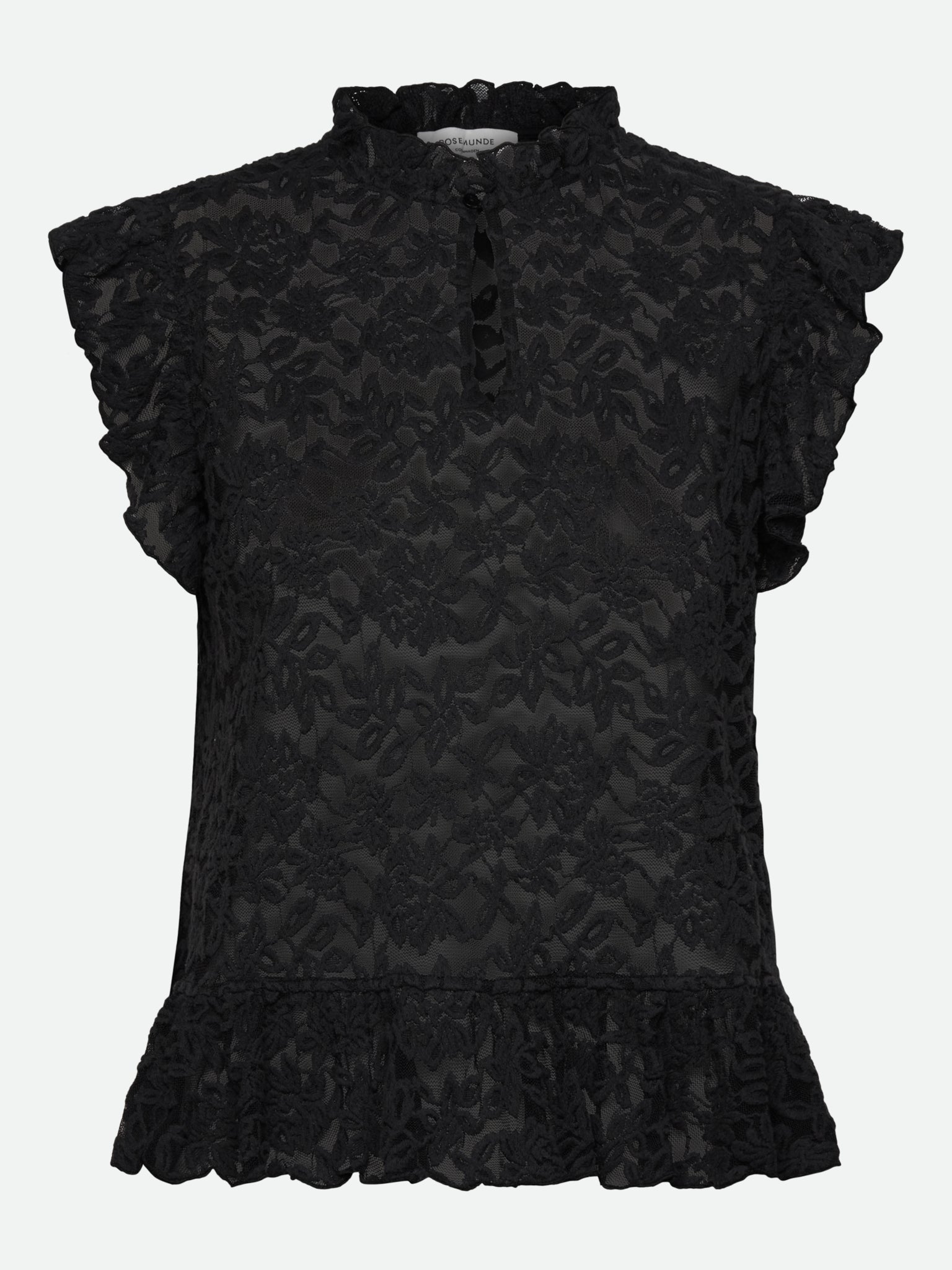 RWDelicia Lace SL Peplum Top TOP Rosemunde Woman XS black