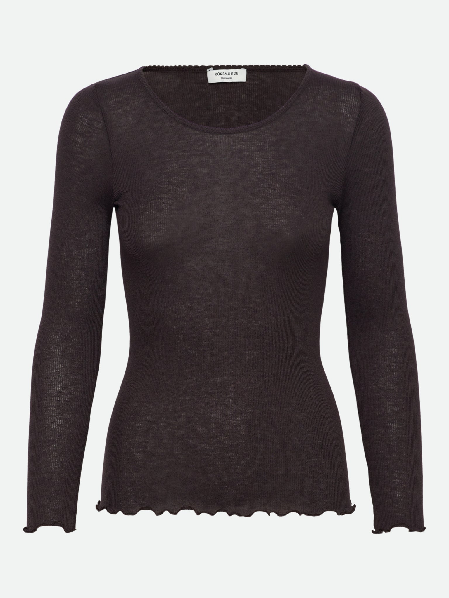 RWBurlington Wool LS O-neck T-shirt T-shirt Rosemunde Woman XS ganache