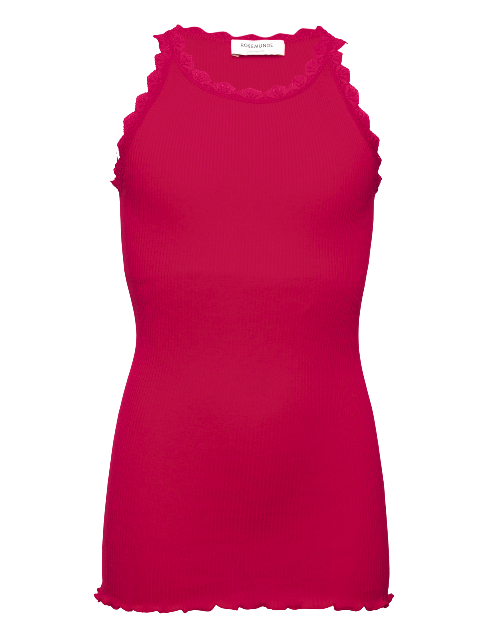 RKBeatha Silk top w/ lace Top Rosemunde Woman 8 crimson