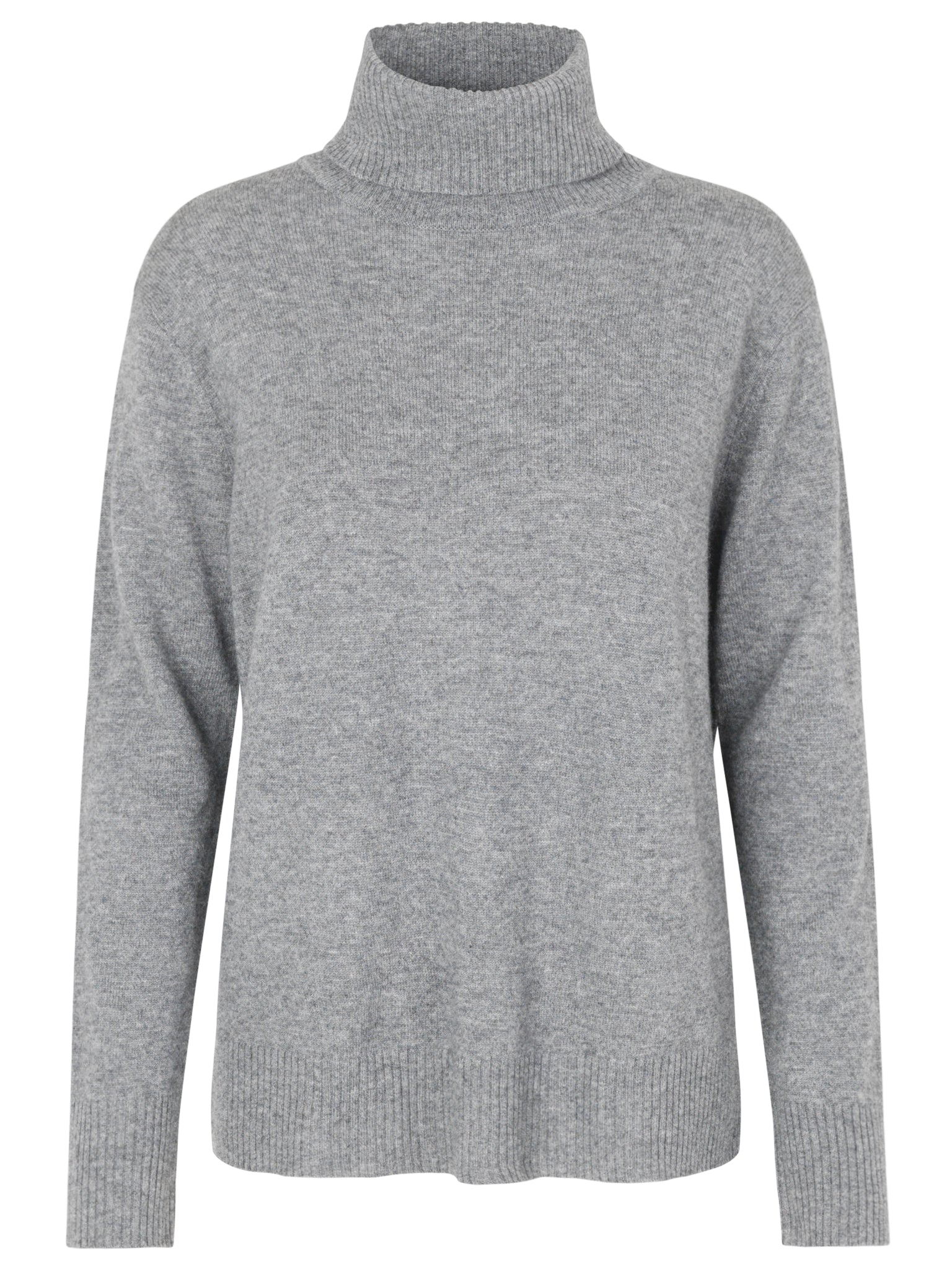 RWLaica Cashmere LS Roll Neck Pullover Rosemunde Woman XS light grey melange