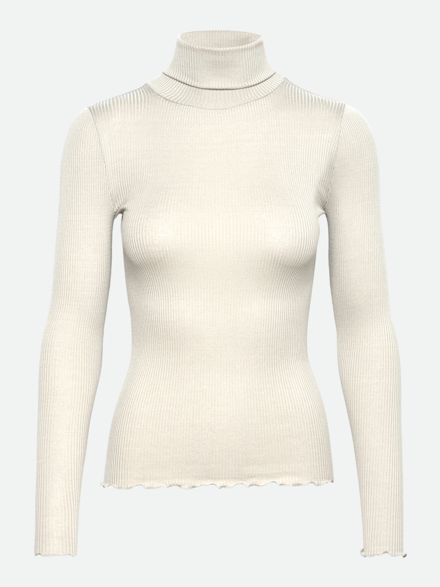 RWBeatha Silk LS Rollneck T-shirt T-SHIRT LS Rosemunde Woman XS ivory