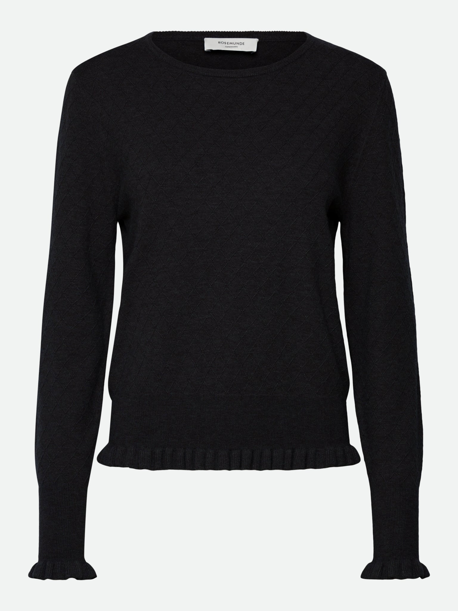 「Y's」pullover black knitt 12G PULLOVER KNIT WITH LOGO(FREE SIZE Gray): Vintage 1.1
