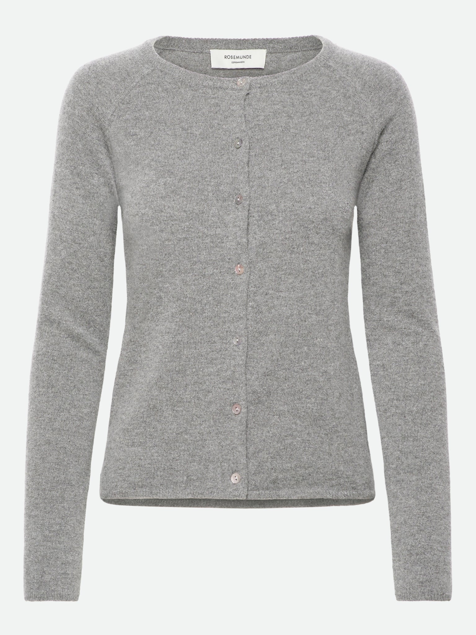 RWLaica kasjmier vest met lange mouwen, ronde hals en raglanmouwen