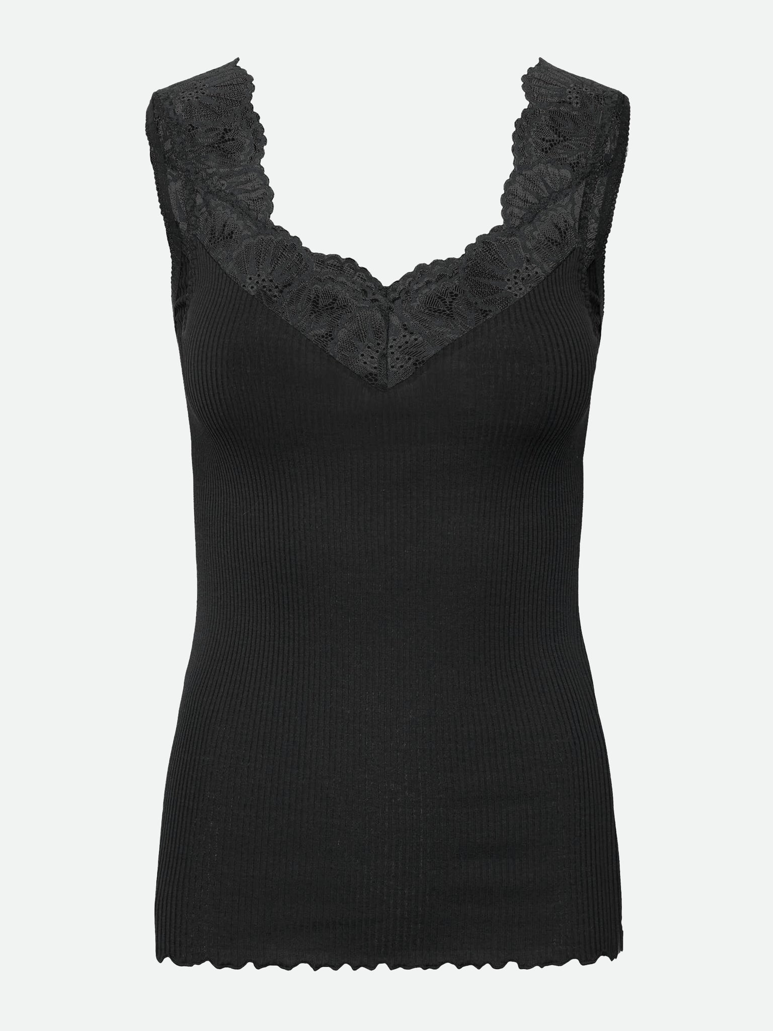 RWBeatha Silk SL Lace Top Top Rosemunde Woman XS black