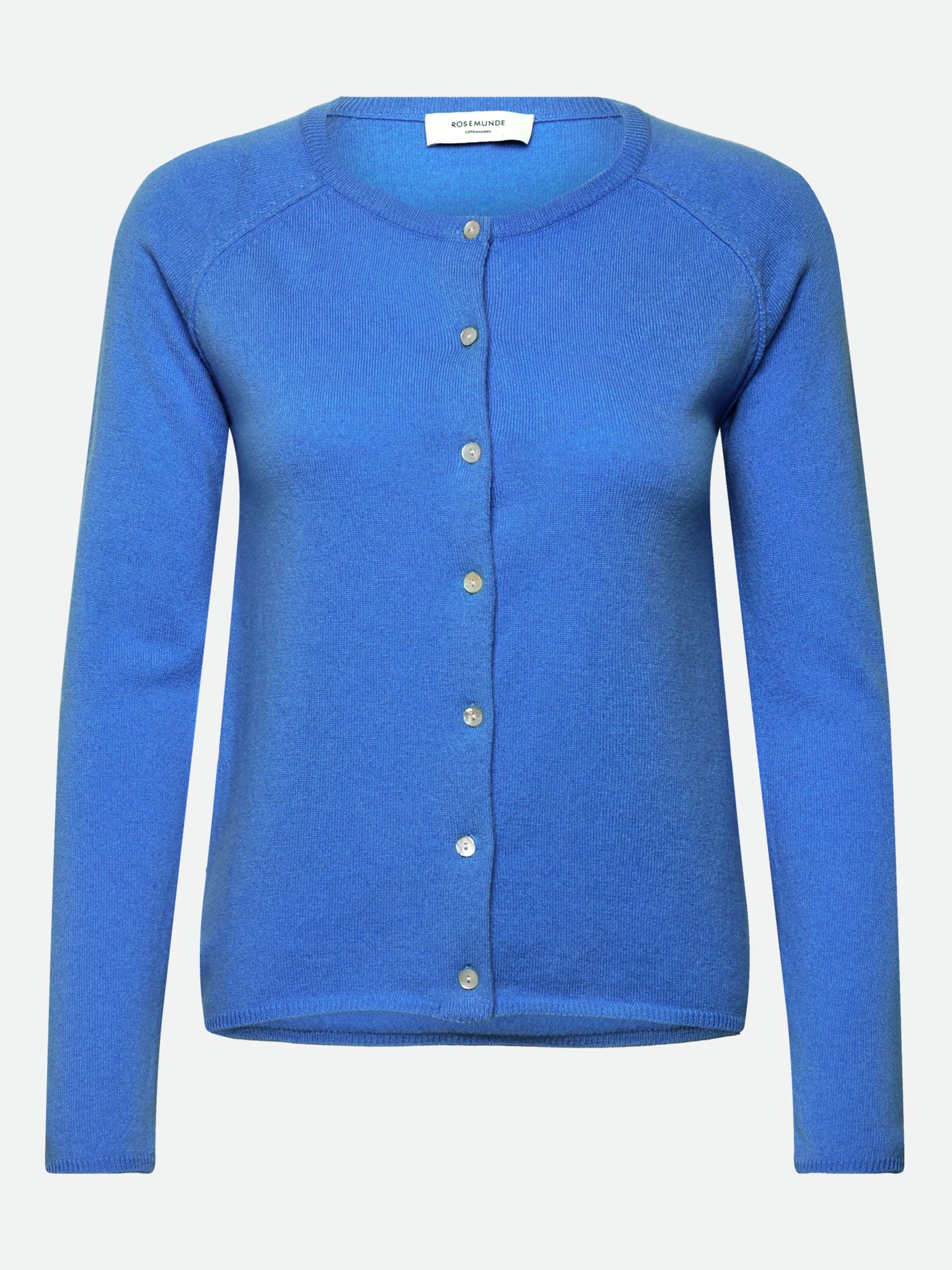 RWLaica kasjmier vest met lange mouwen, ronde hals en raglanmouwen