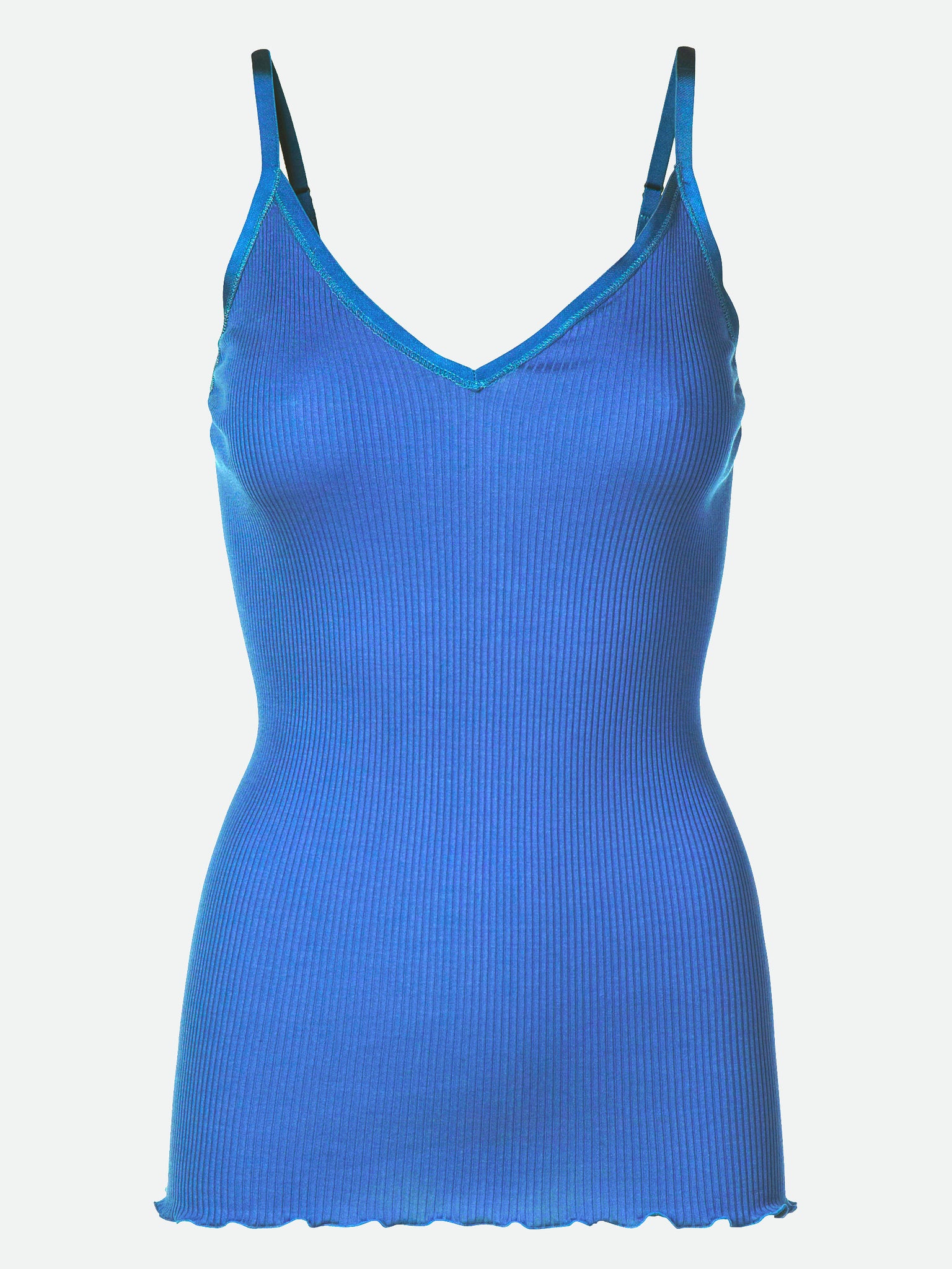 RWBelle Silk SL V-neck Elastic Top Top Rosemunde Woman S french blue