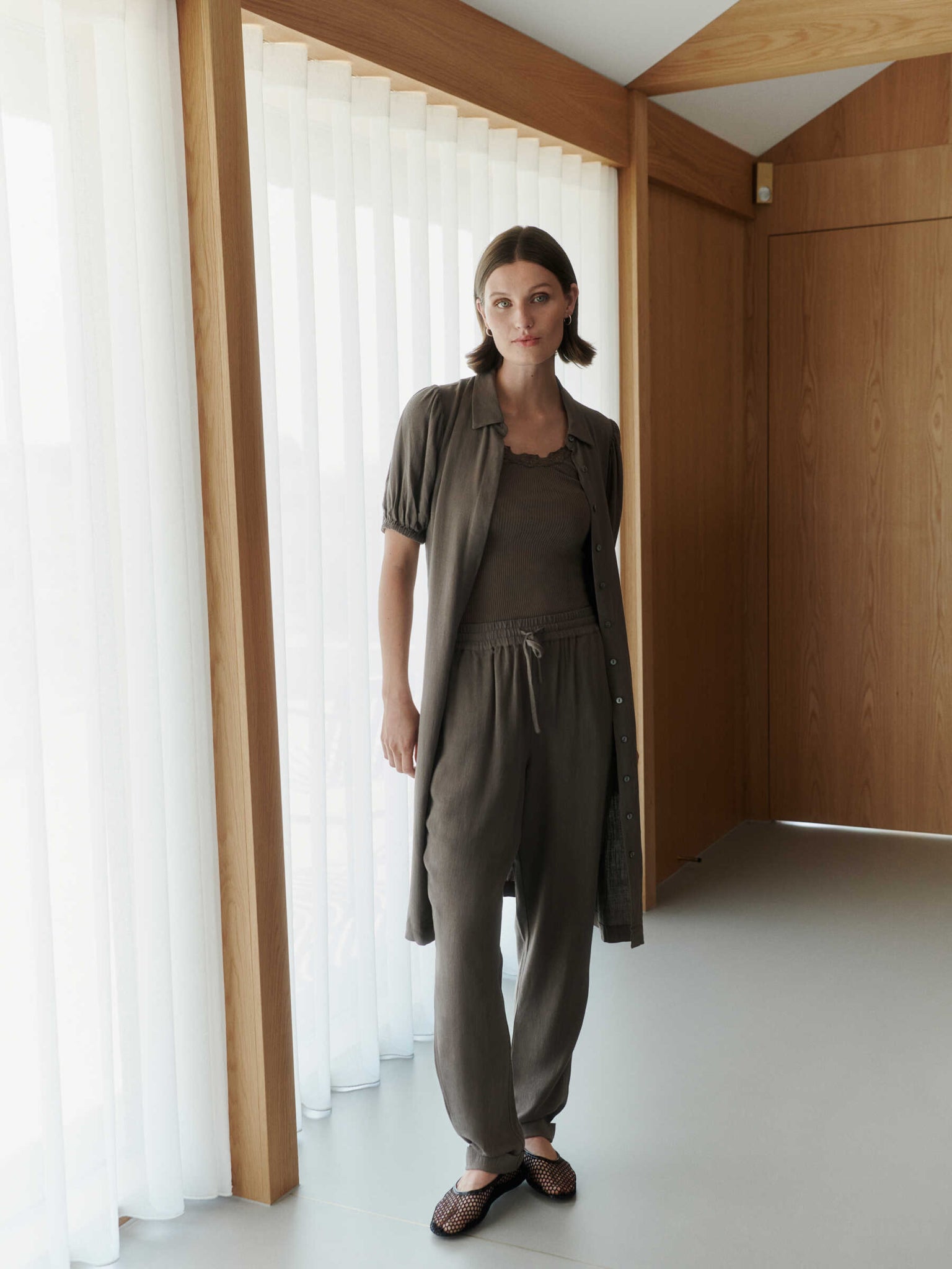 RWBabette Silk SL U-neck Lace Top