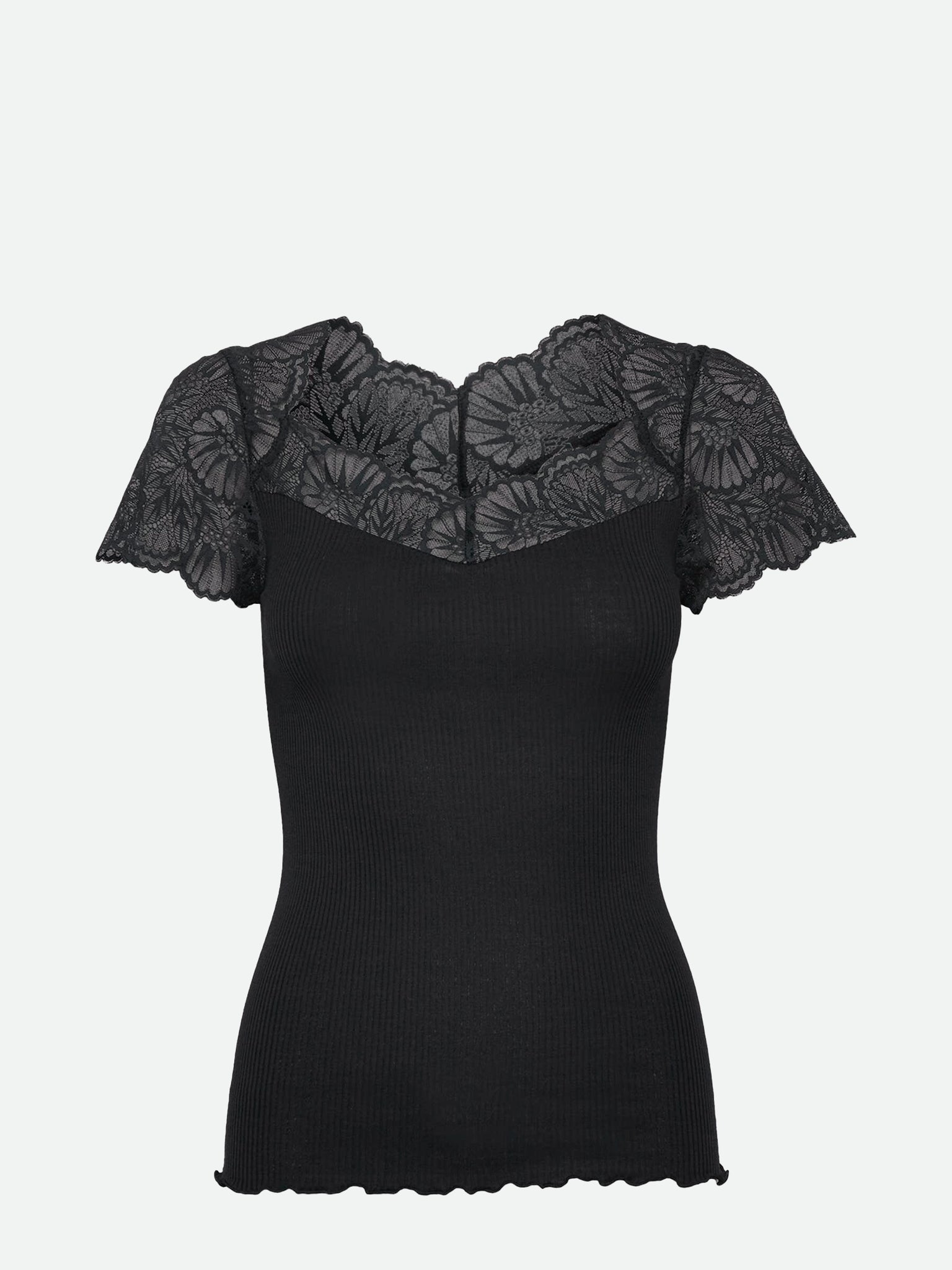 RWBeatha Silk Capsleeve T-shirt T-shirt Rosemunde Woman XS black