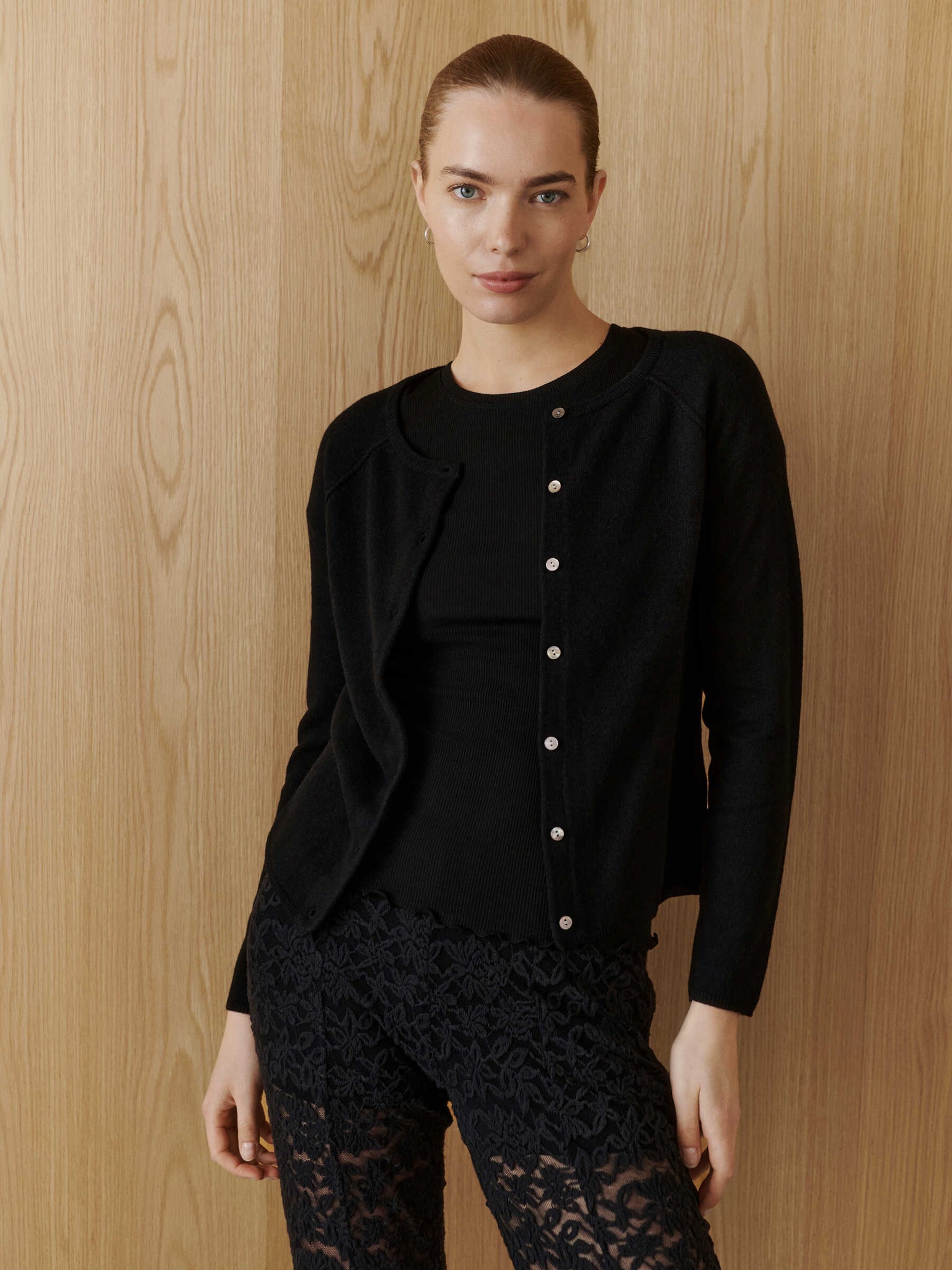 RWLaica Cashmere LS O-neck Raglan Cardigan Cardigan Rosemunde Woman