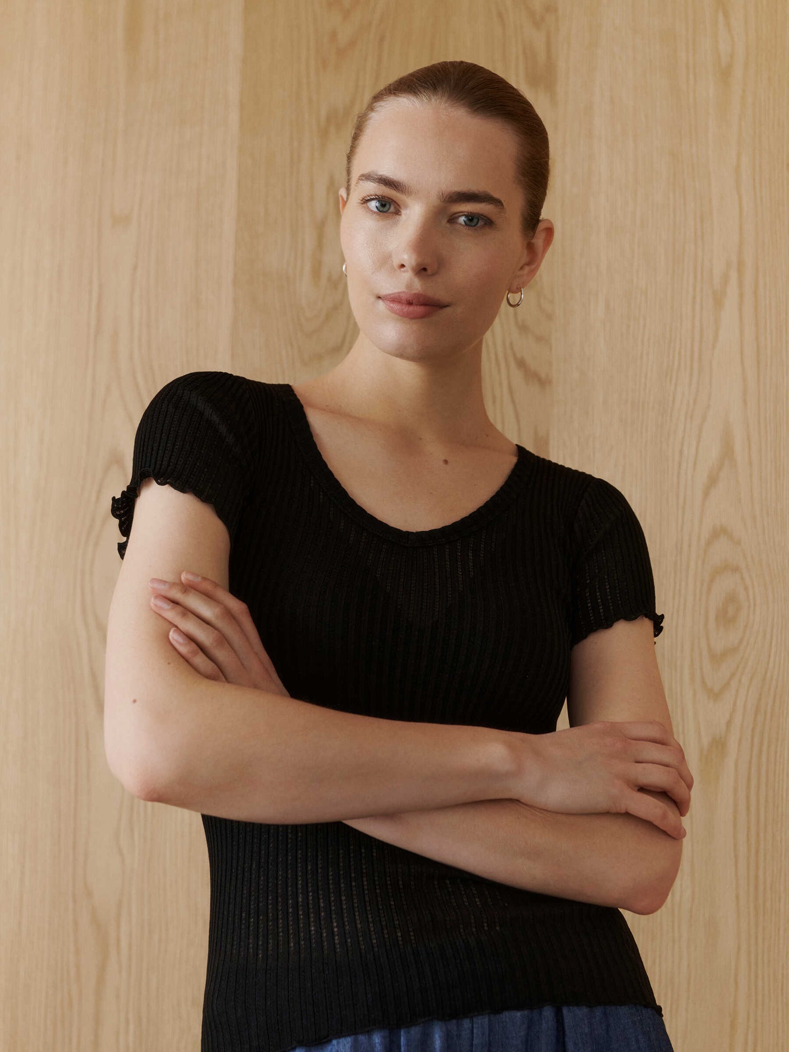RWBelize Silk SS V-Neck T-shirt T-shirt Rosemunde Woman