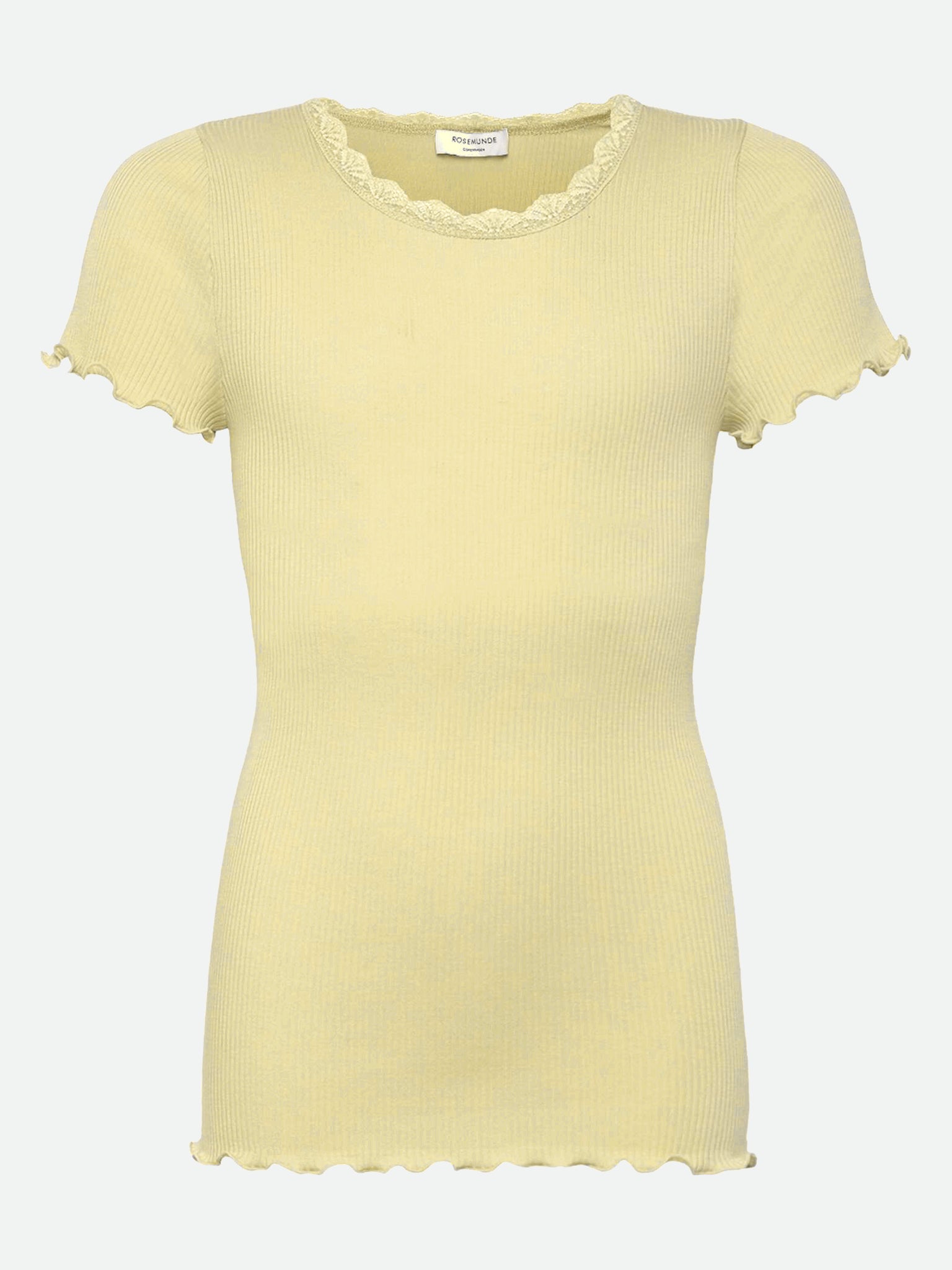 RKBalta SS Regular Lace T-shirt T-shirt Rosemunde Woman 128 pastel yellow