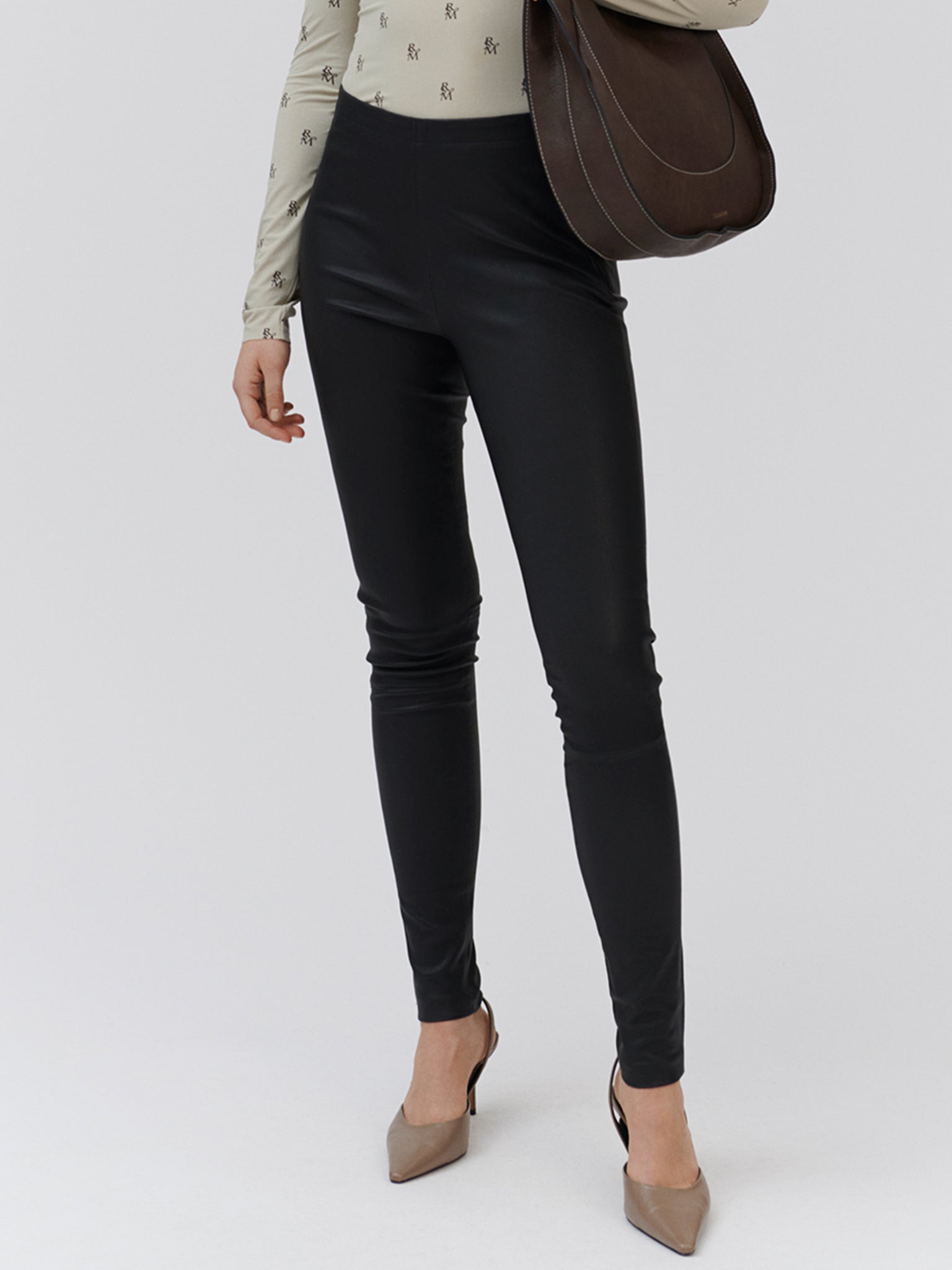 RWFarah MW Leather Trousers Trousers Rosemunde Woman