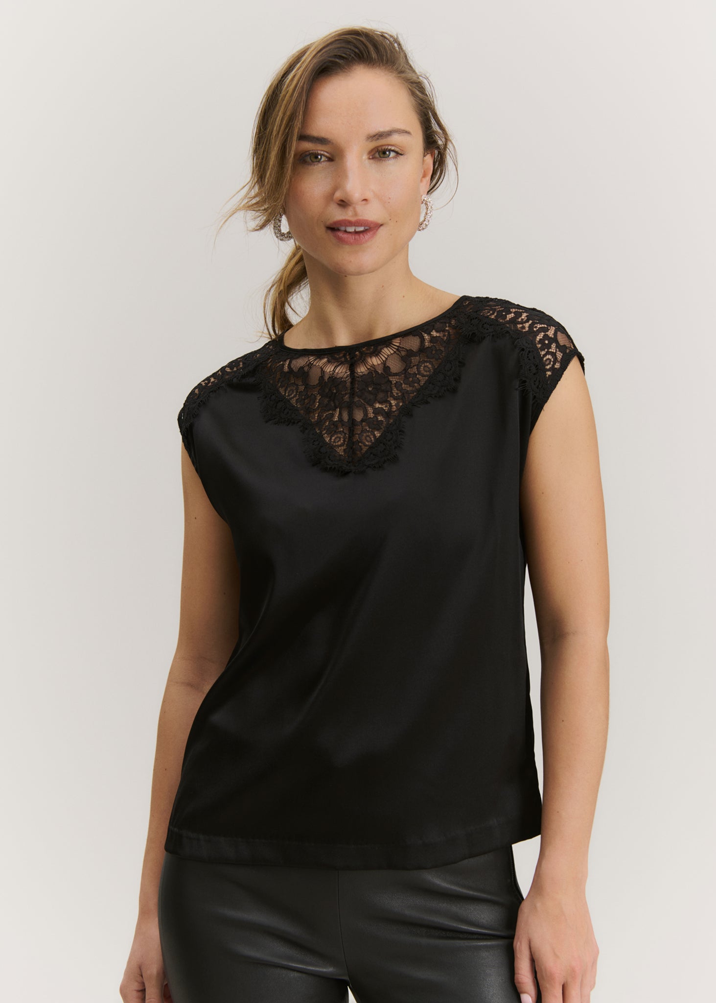 RWJade Silk SL Lace Top TOP Rosemunde Woman