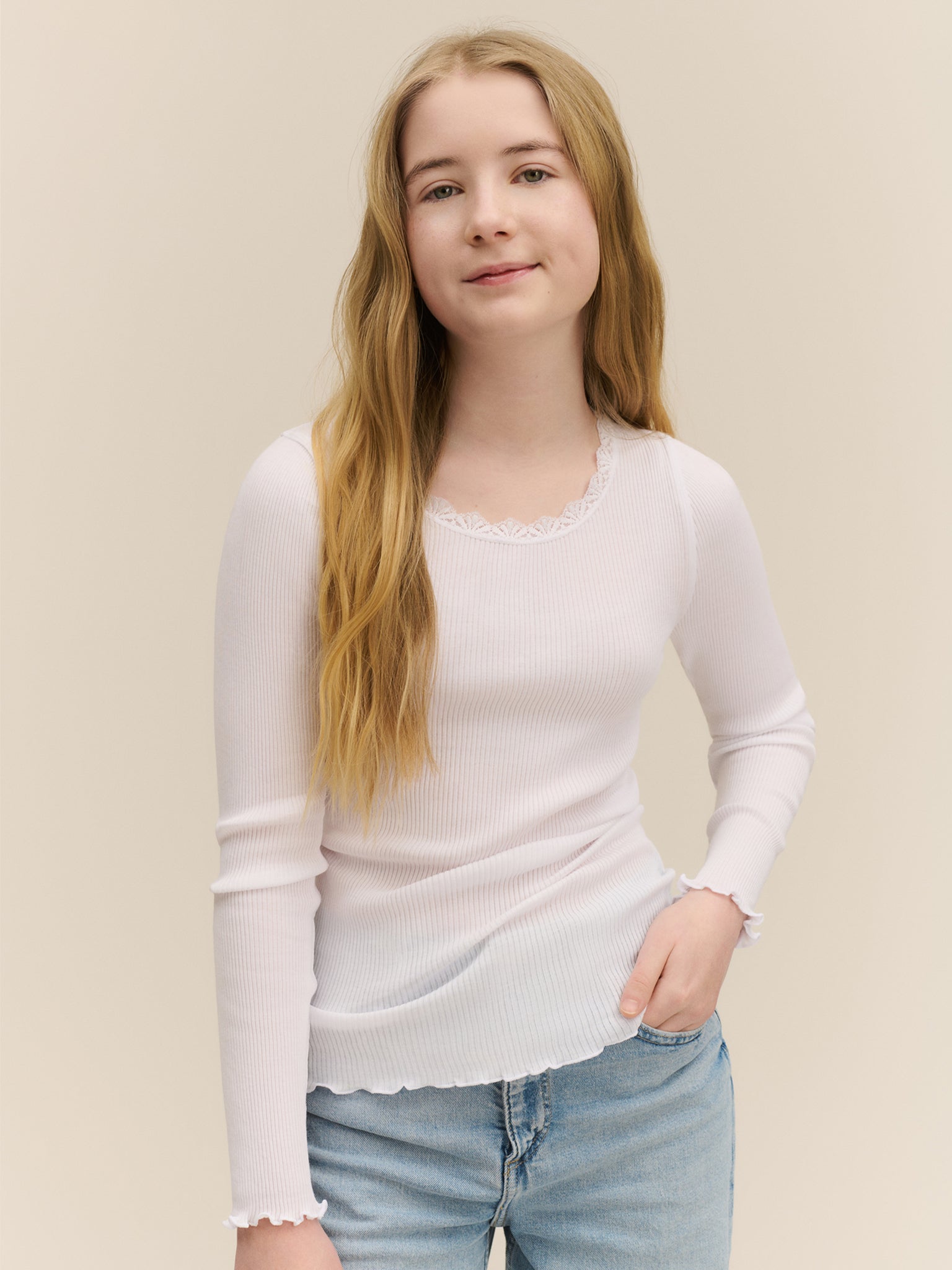 RKBalta Modal LS Lace T-shirt T-shirt Rosemunde Girls