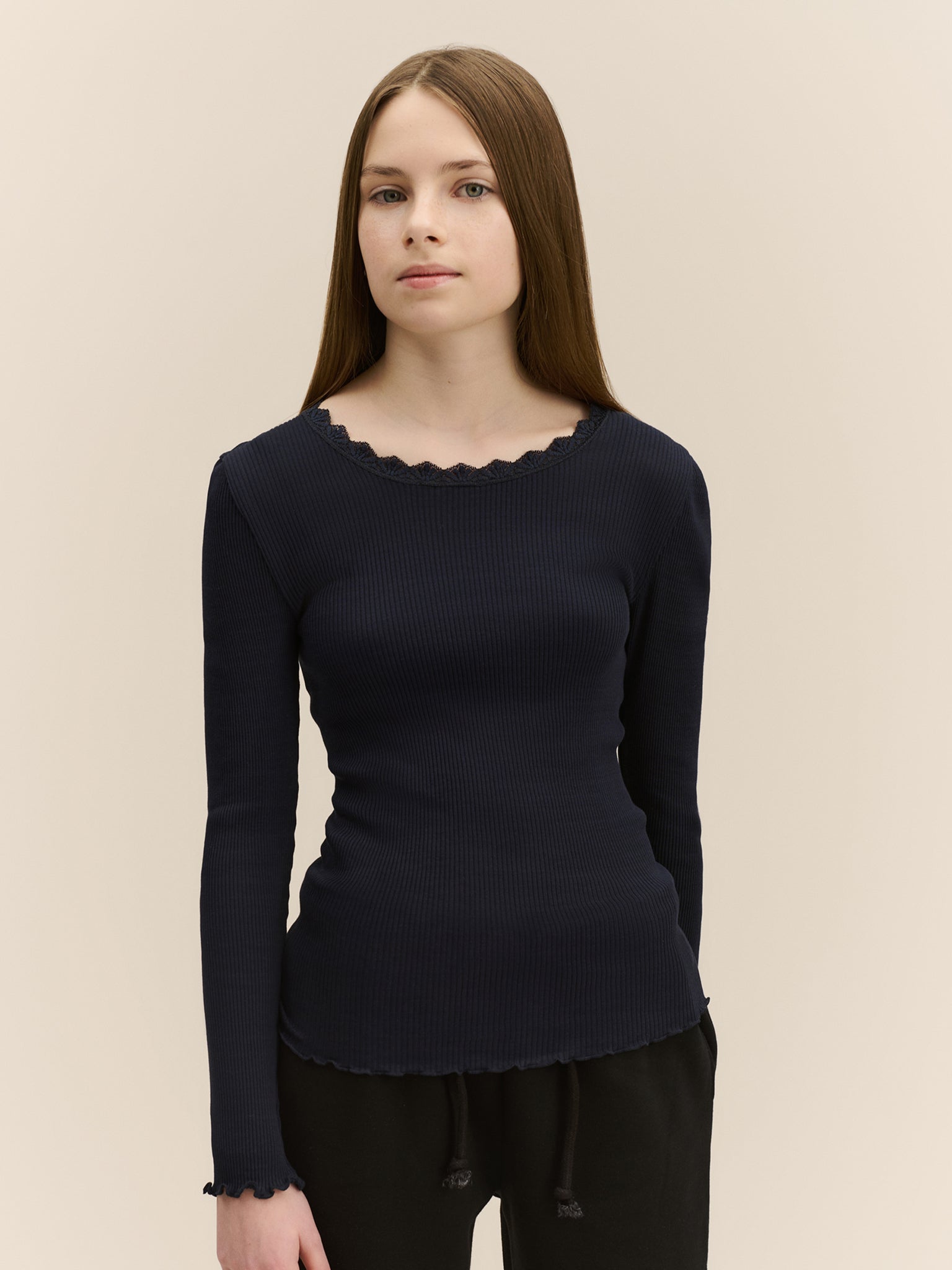 RKBalta Modal LS Lace T-shirt T-shirt Rosemunde kids