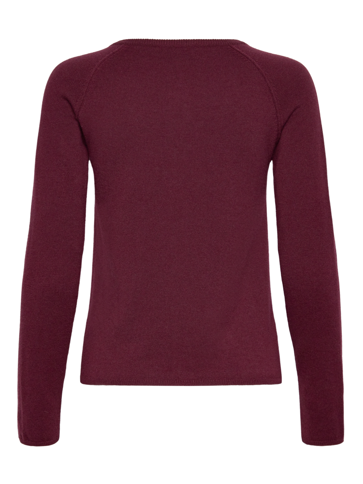 RWLaica kasjmier vest met lange mouwen, ronde hals en raglanmouwen