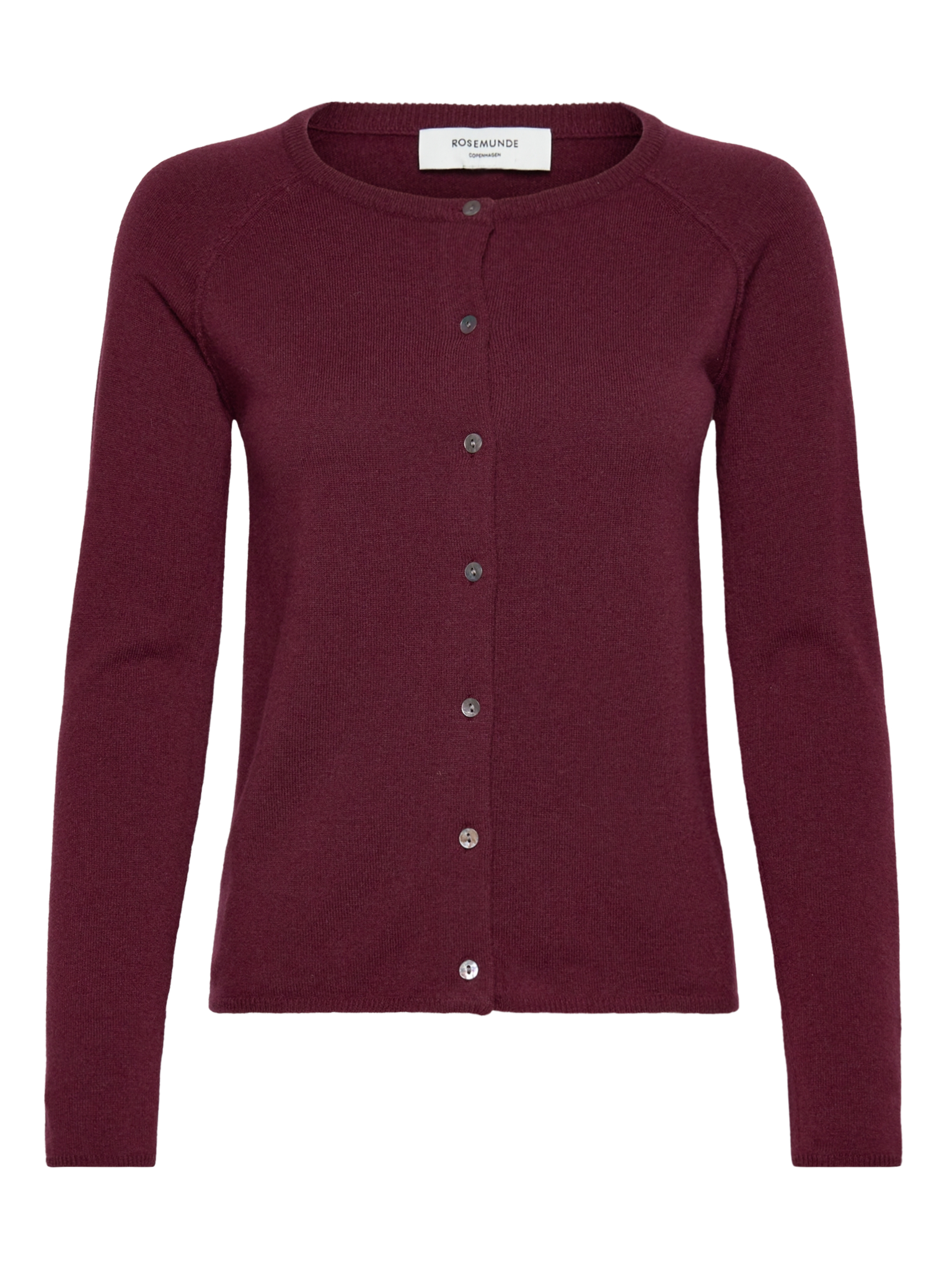 RWLaica Cashmere LS O-neck Raglan Cardigan CARDIGAN Rosemunde Woman XS tawny port