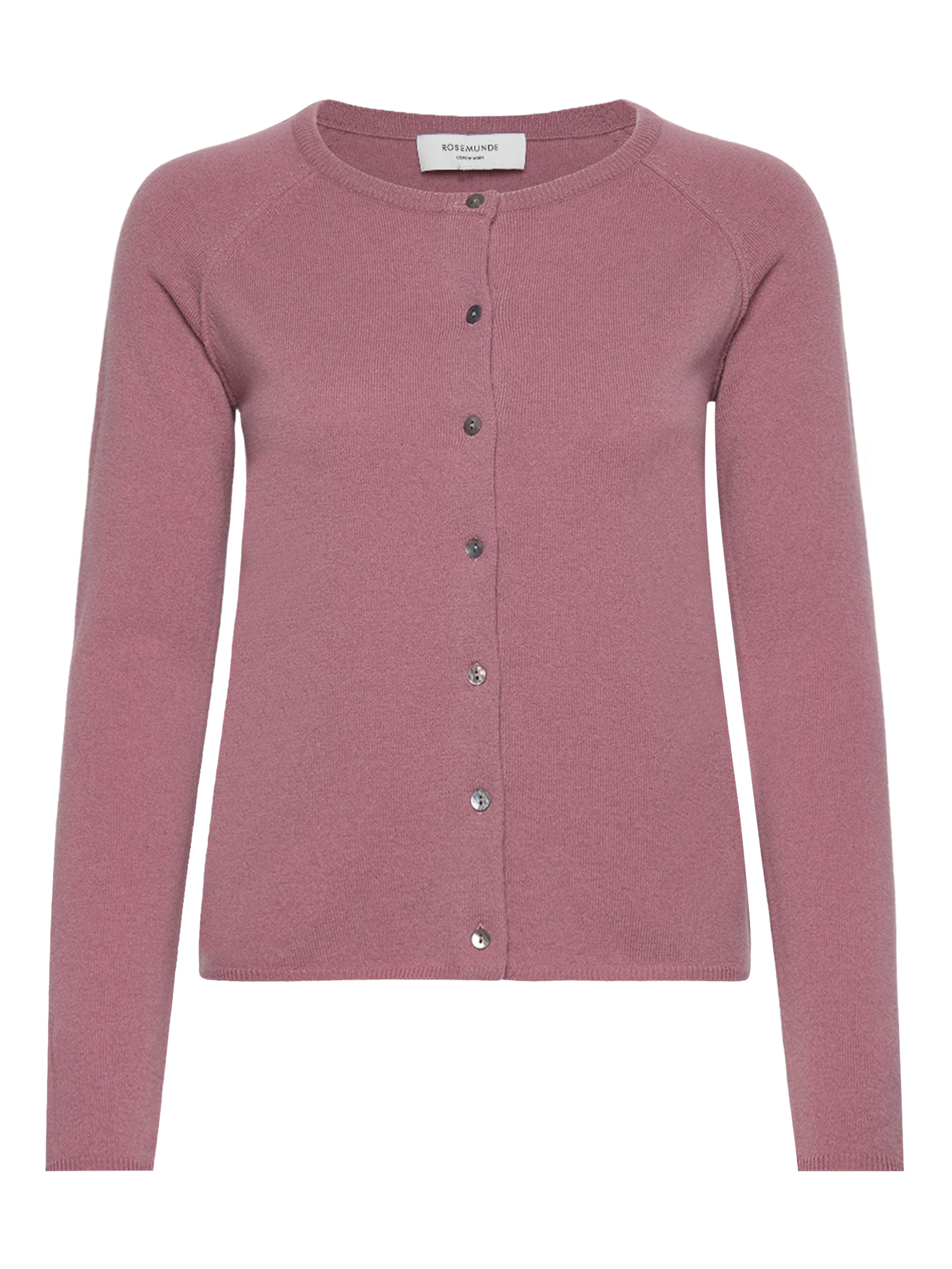 RWLaica kasjmier vest met lange mouwen, ronde hals en raglanmouwen