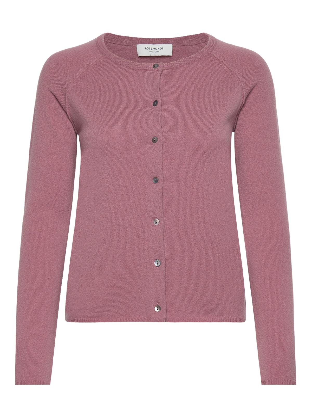 RWLaica Cashmere Long Sleeve O-neck Raglan Cardigan CARDIGAN Rosemunde Woman XS nostalgia rose