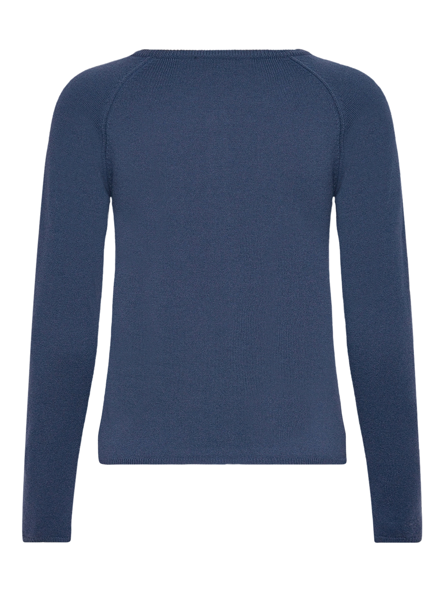 RWLaica kasjmier vest met lange mouwen, ronde hals en raglanmouwen
