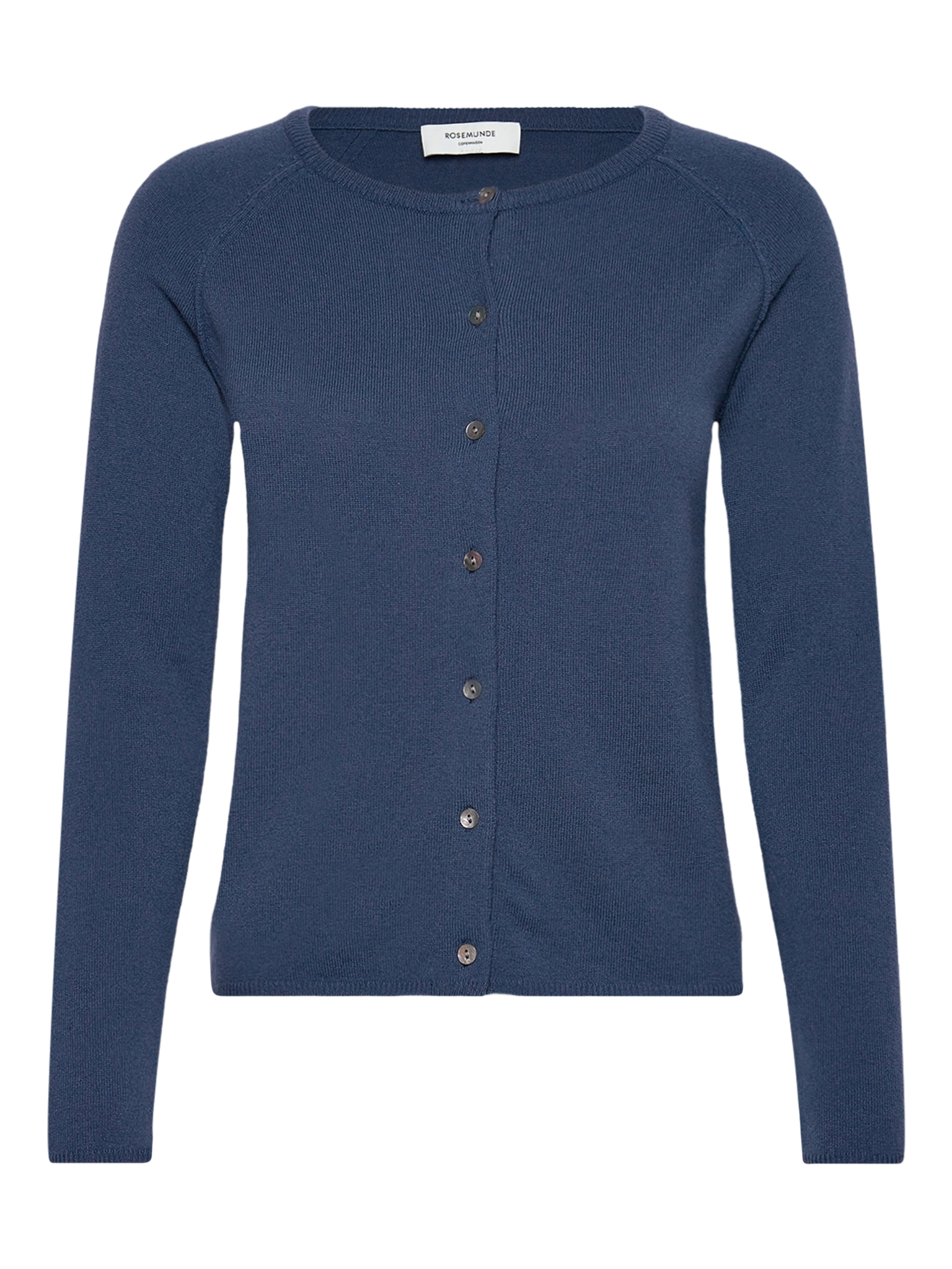RWLaica kasjmier vest met lange mouwen, ronde hals en raglanmouwen