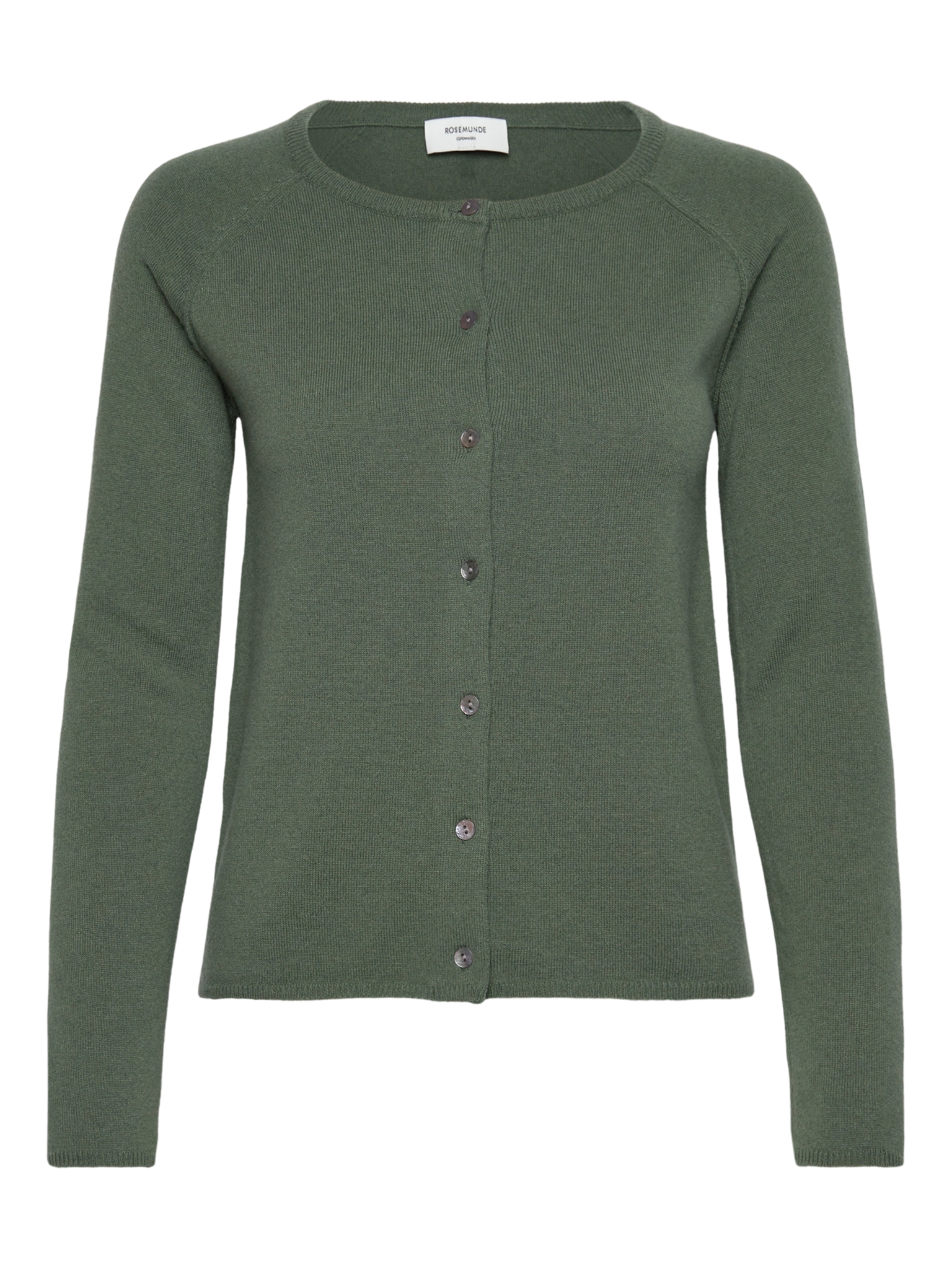 RWLaica kasjmier vest met lange mouwen, ronde hals en raglanmouwen