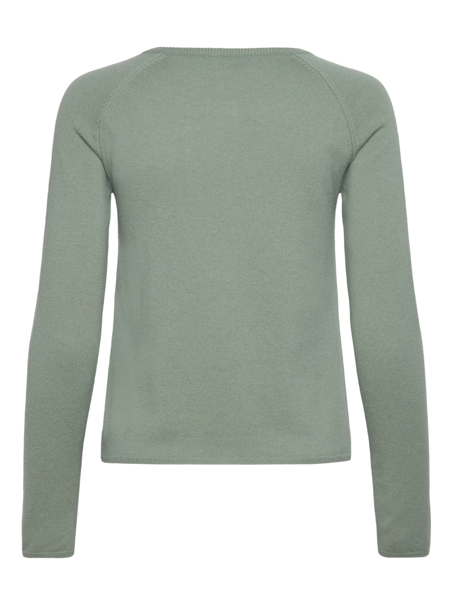 RWLaica kasjmier vest met lange mouwen, ronde hals en raglanmouwen