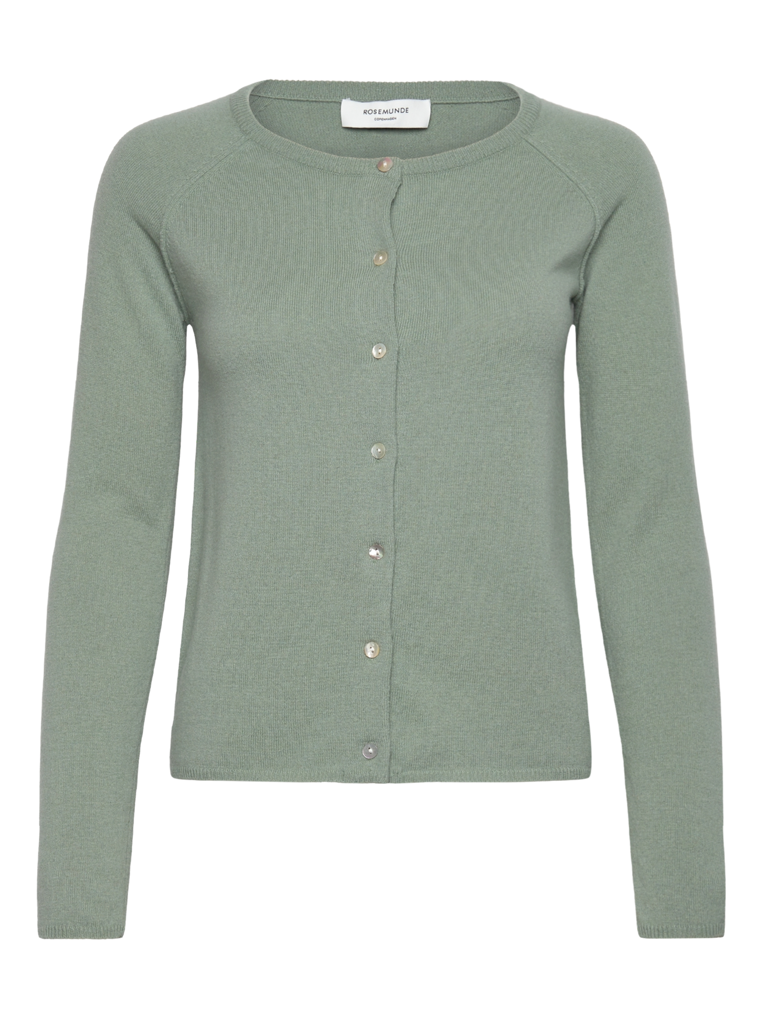 RWLaica kasjmier vest met lange mouwen, ronde hals en raglanmouwen