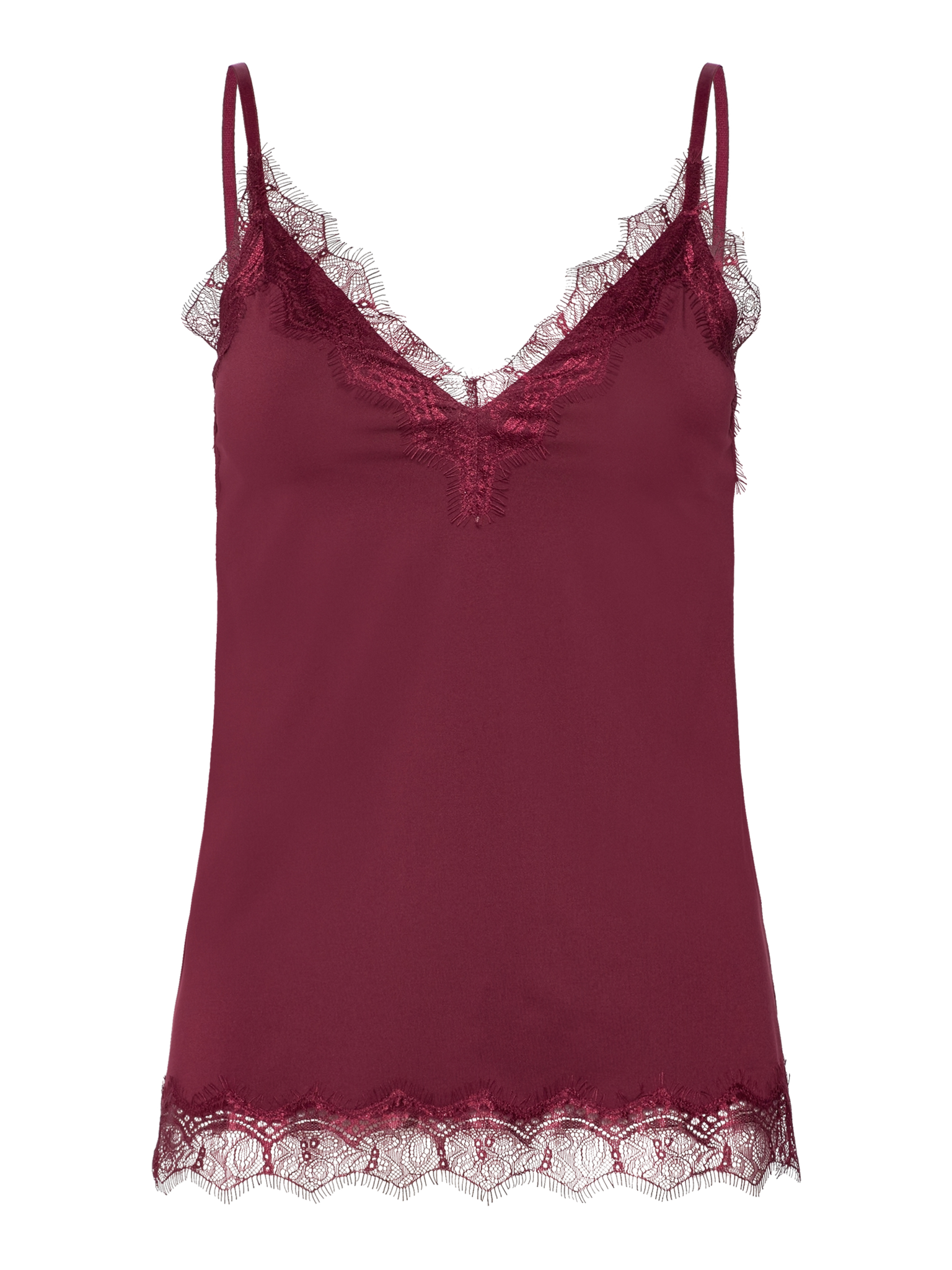 RWBillie SL Lace Strap Top TOP Rosemunde Woman 34 tawny port