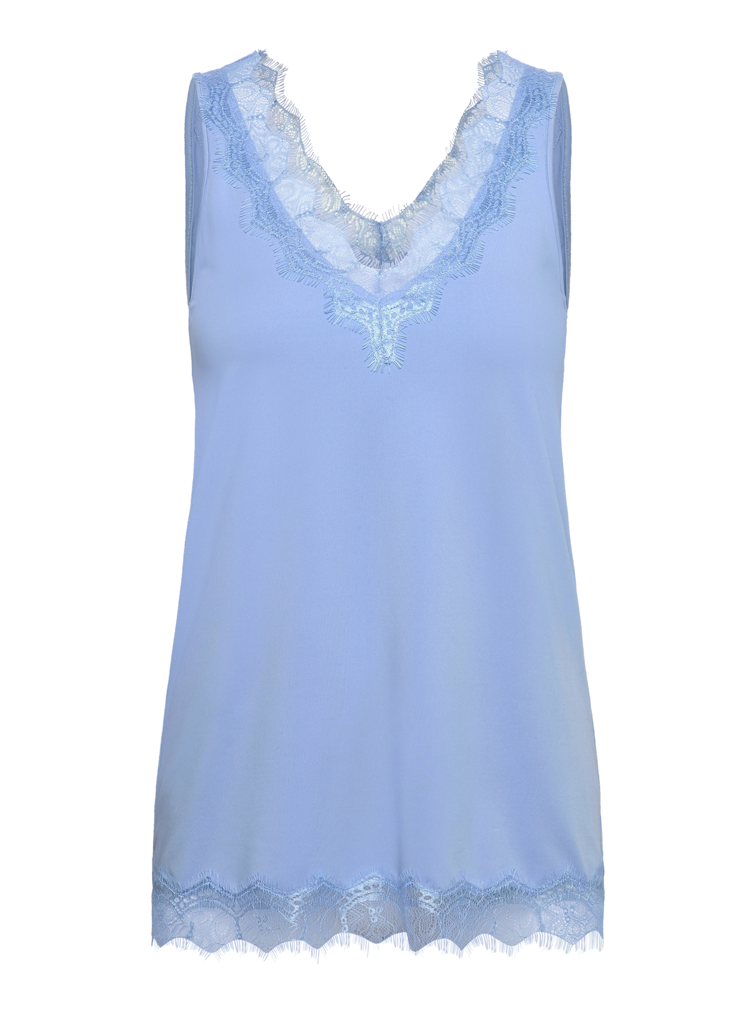 RWBillie SL Lace V-Neck Top TOP Rosemunde Woman 34 placid blue