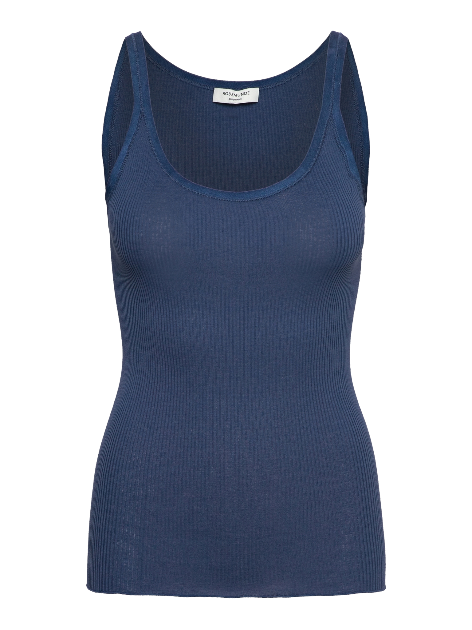 RWBelle Silk U-neck Strap Elastic Top TOP Rosemunde Woman L ensign blue
