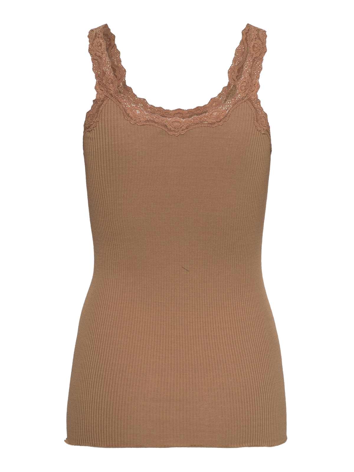 RWBabette Silke SL-top med dyp rygg og blonder