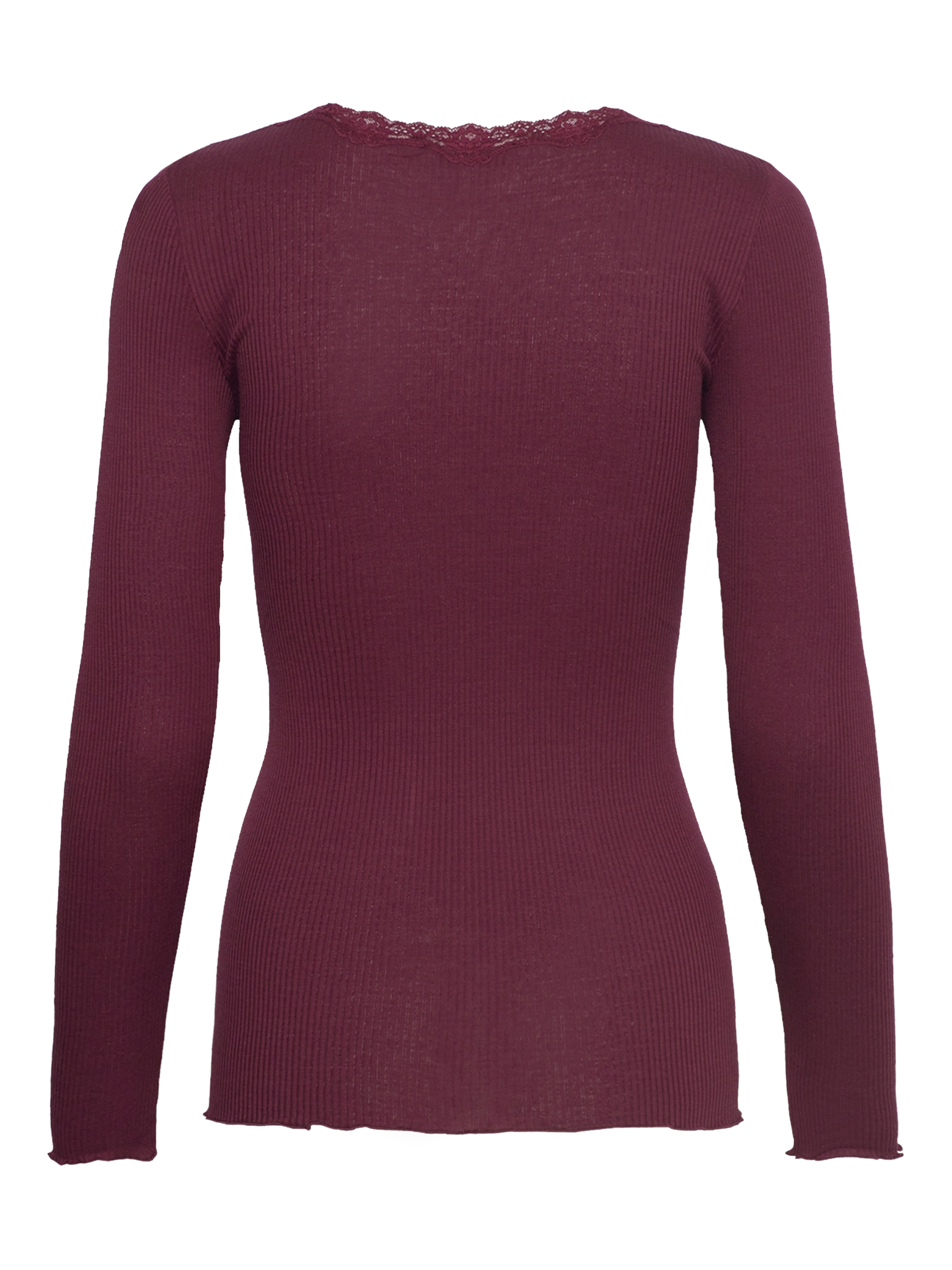 RWBabette Silk LS U-neck Lace T-shirt T-SHIRT LS Rosemunde Woman