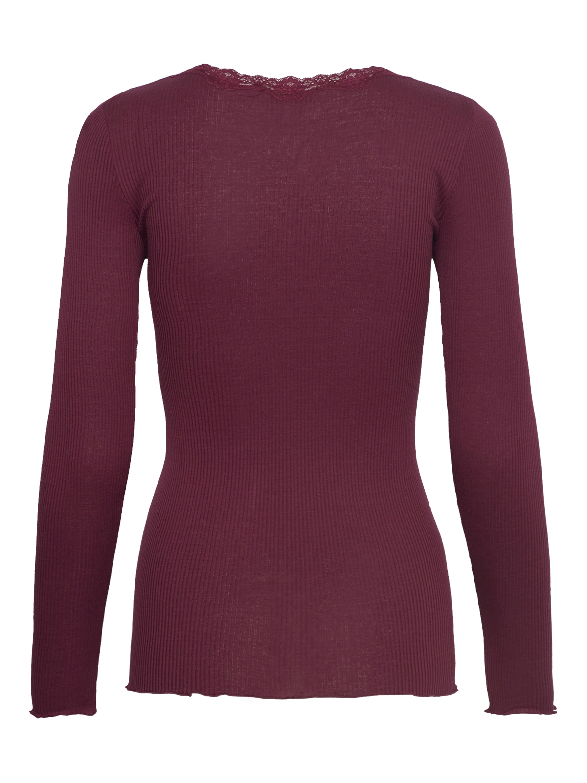 RWBabette Silk Long Sleeve U-neck Lace T-shirt T-SHIRT LS Rosemunde Woman
